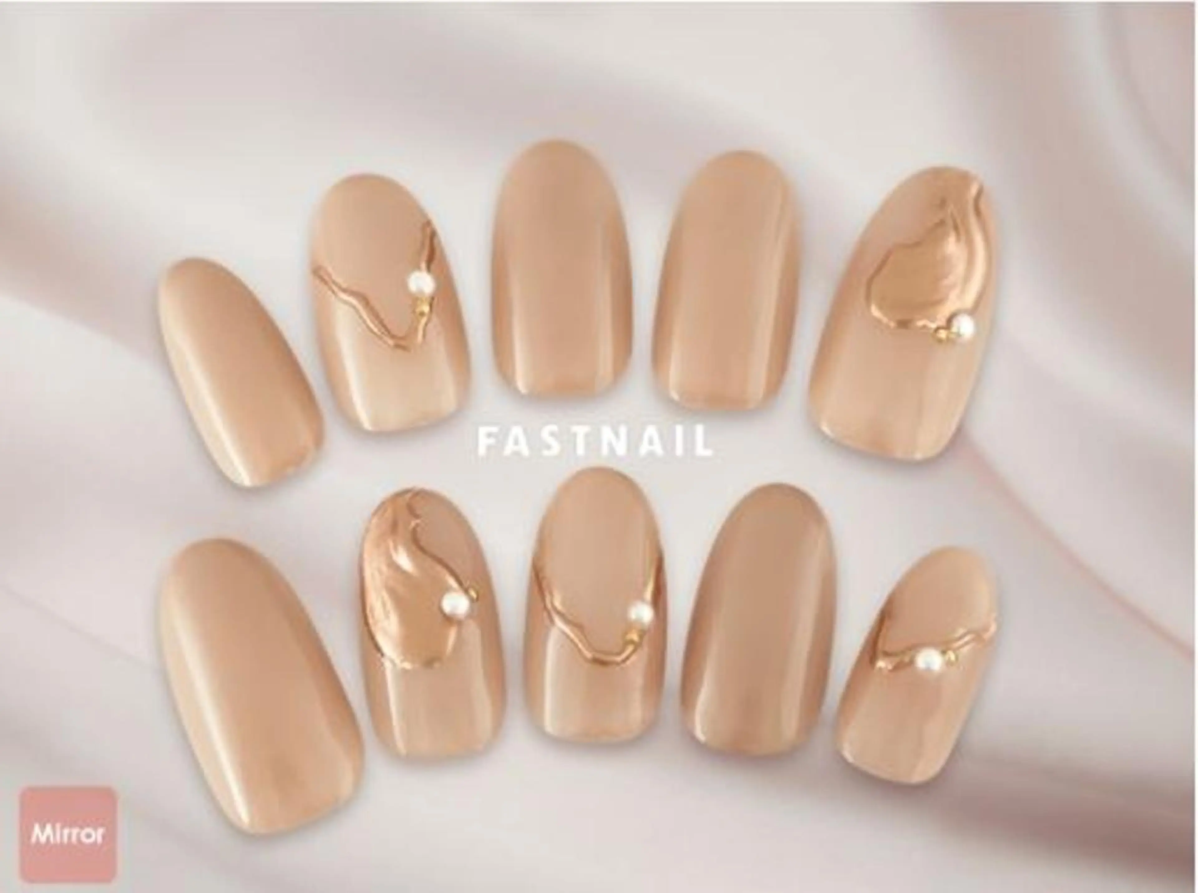 ネイル ミラーネイル 春ネイル FASTNAIL 立川店のネイルデザイン