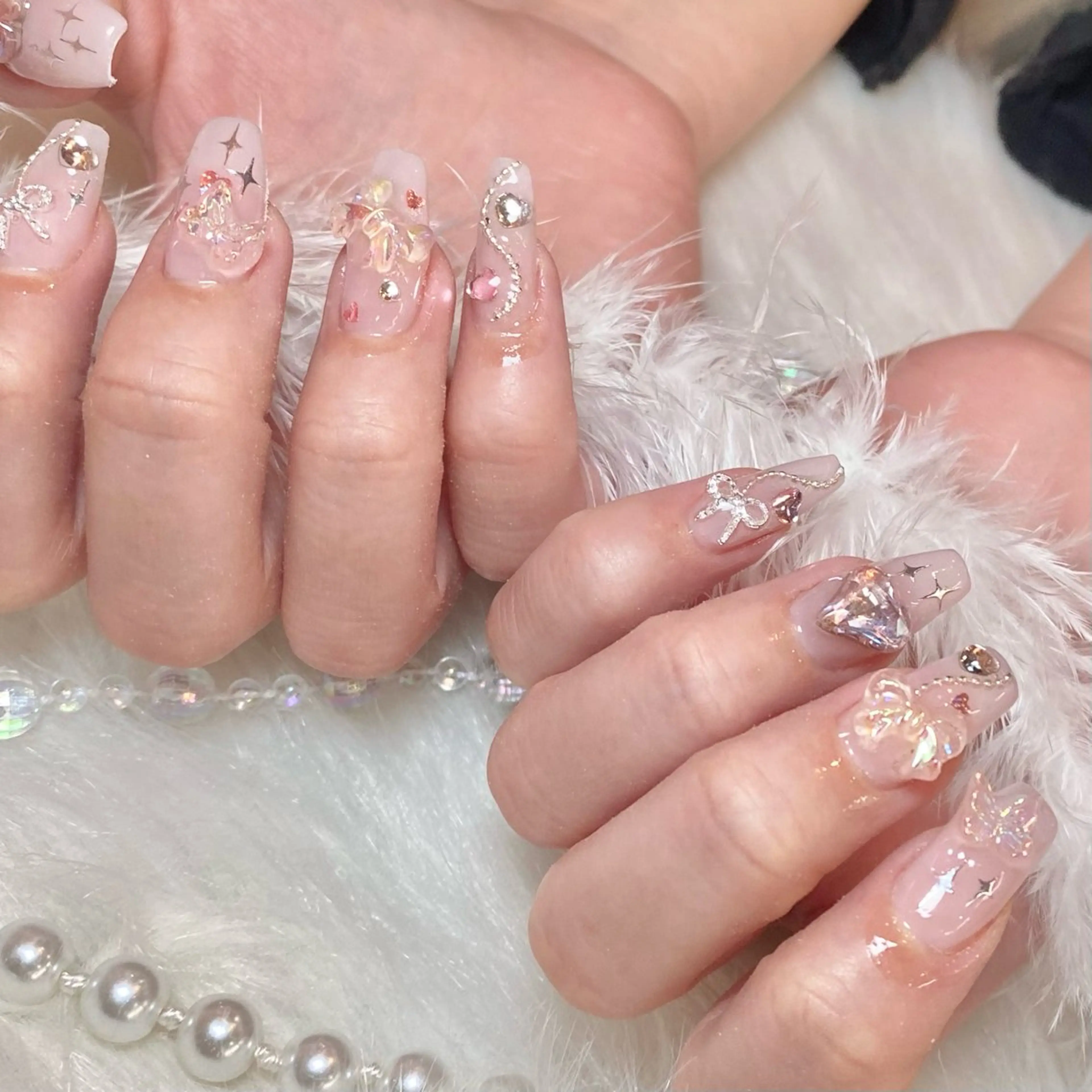 ネイル アートネイル 氷ネイル・うるうるネイル ハンドネイル mio nail TANIのネイルデザイン