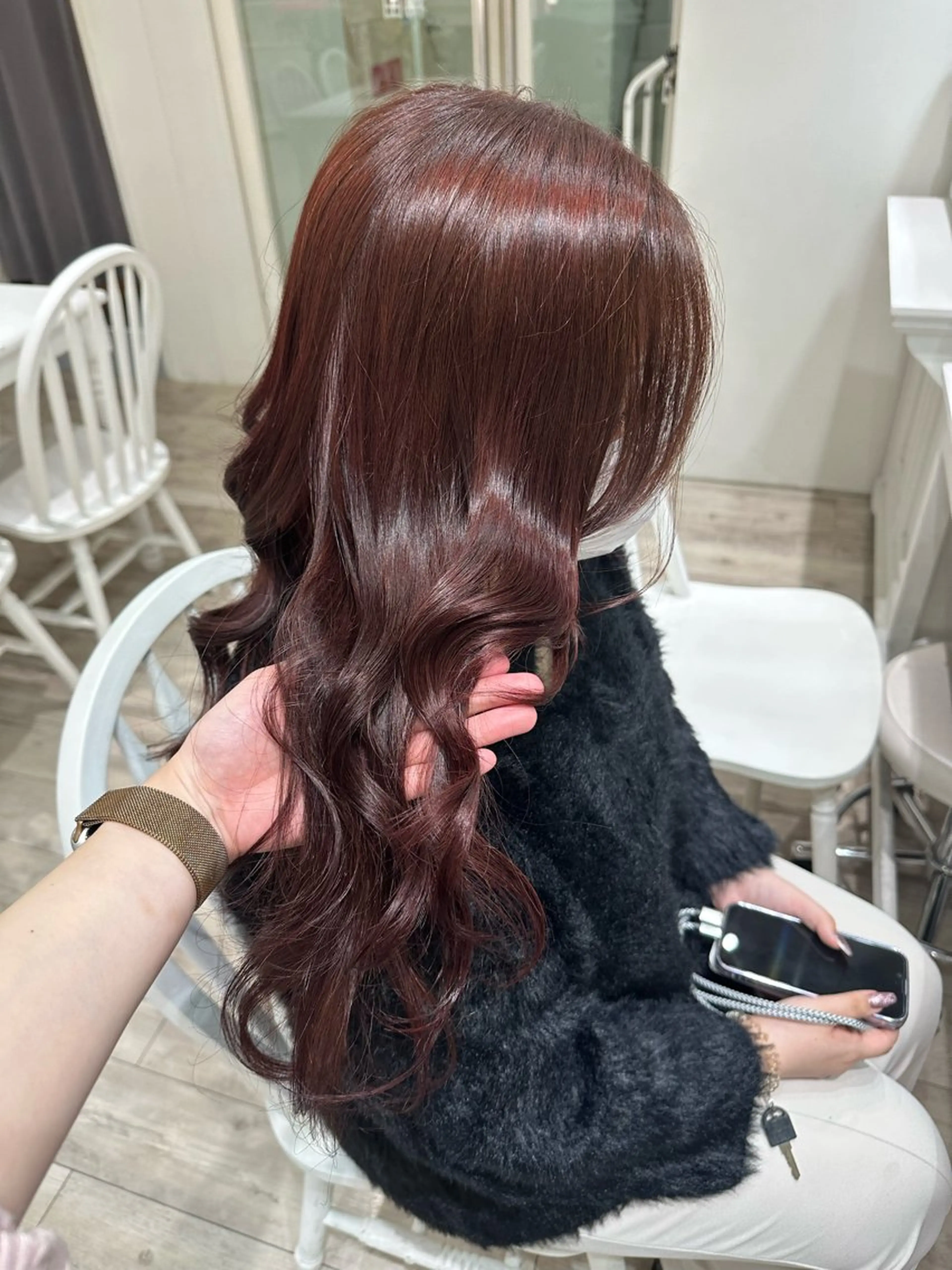 ロング カラー ヘアアレンジ ヘアカラー トリートメント Himawari♡ 柔らかいカラーのヘアスタイル