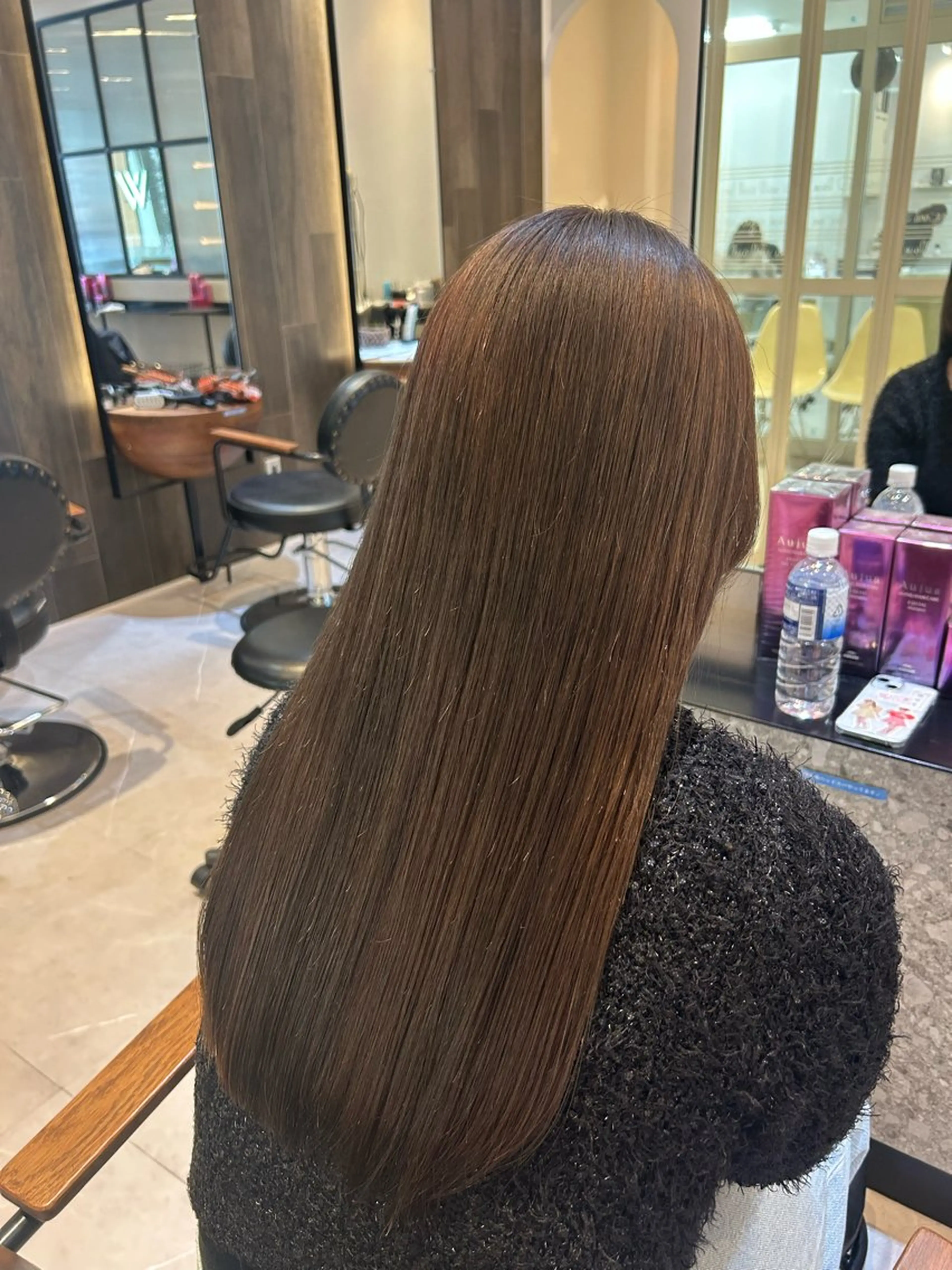 セミロング カラー ブラウンカラー ヘアカラー トリートメント 縮毛矯正/カット/ 韓国ヘア/蛯原🍤のヘアスタイル