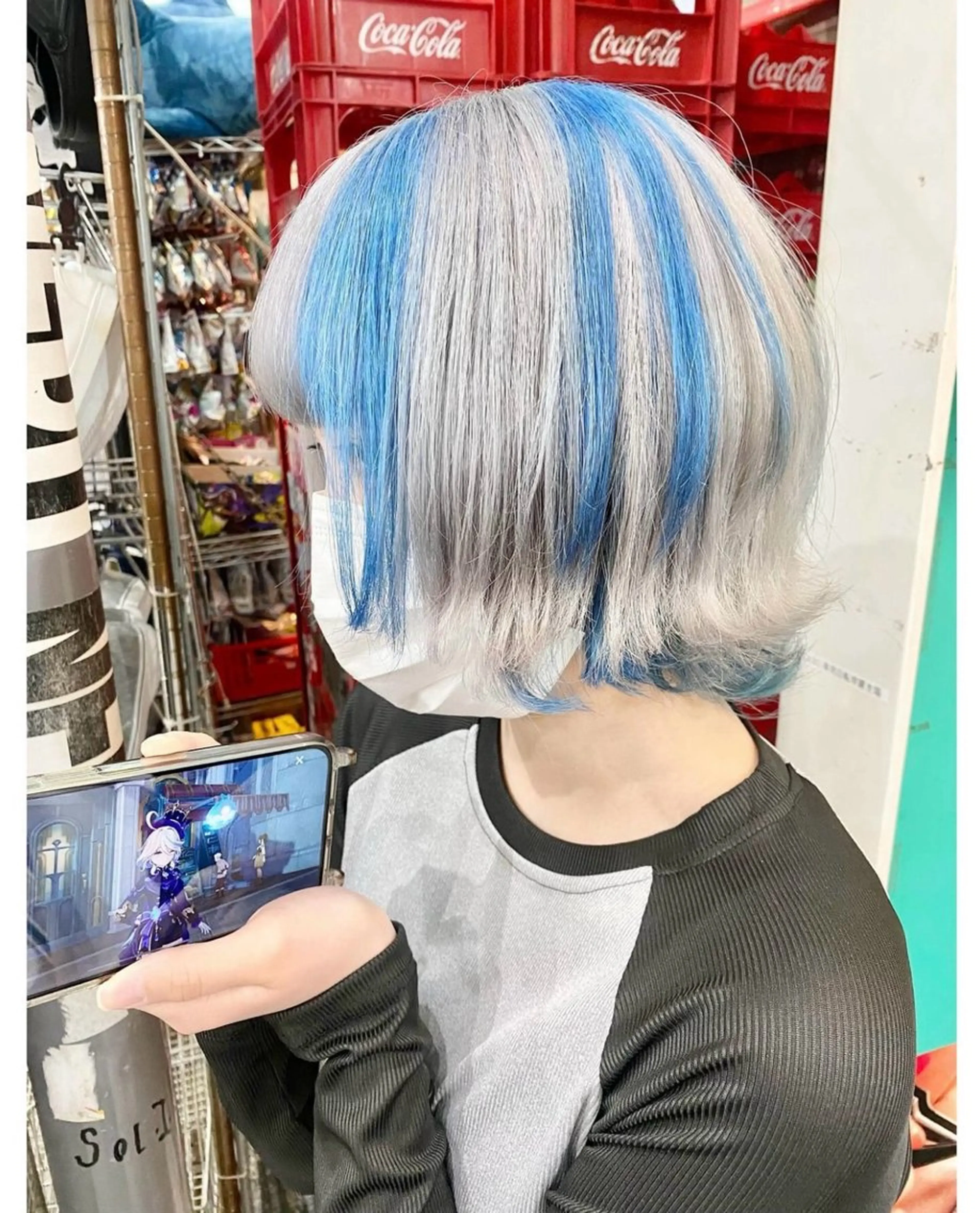 ショート カラー ブリーチ メッシュ ヘアカラー GARU-ガル-所属・TSUNO🦖 派手髪/オタク美容師のヘアスタイル