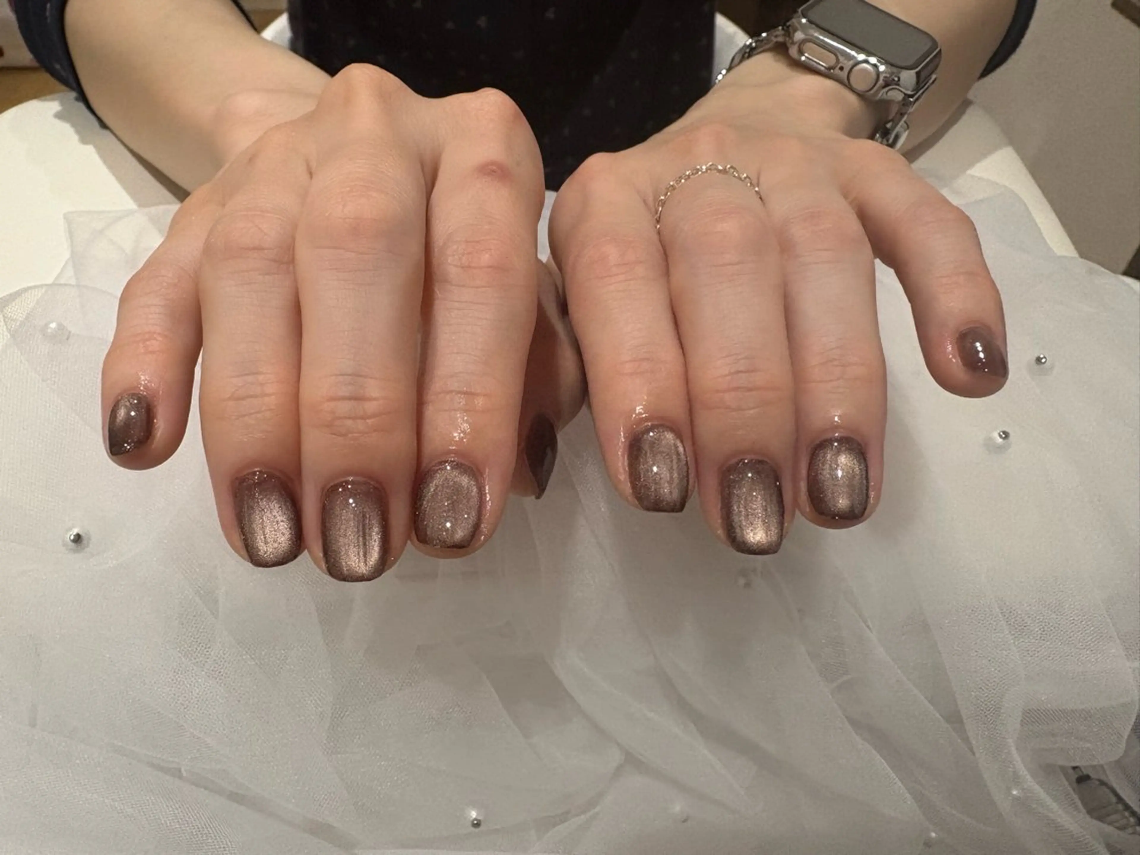 ネイル マグネットネイル マグネットワンカラー ワンカラーネイル elephant nailのネイルデザイン