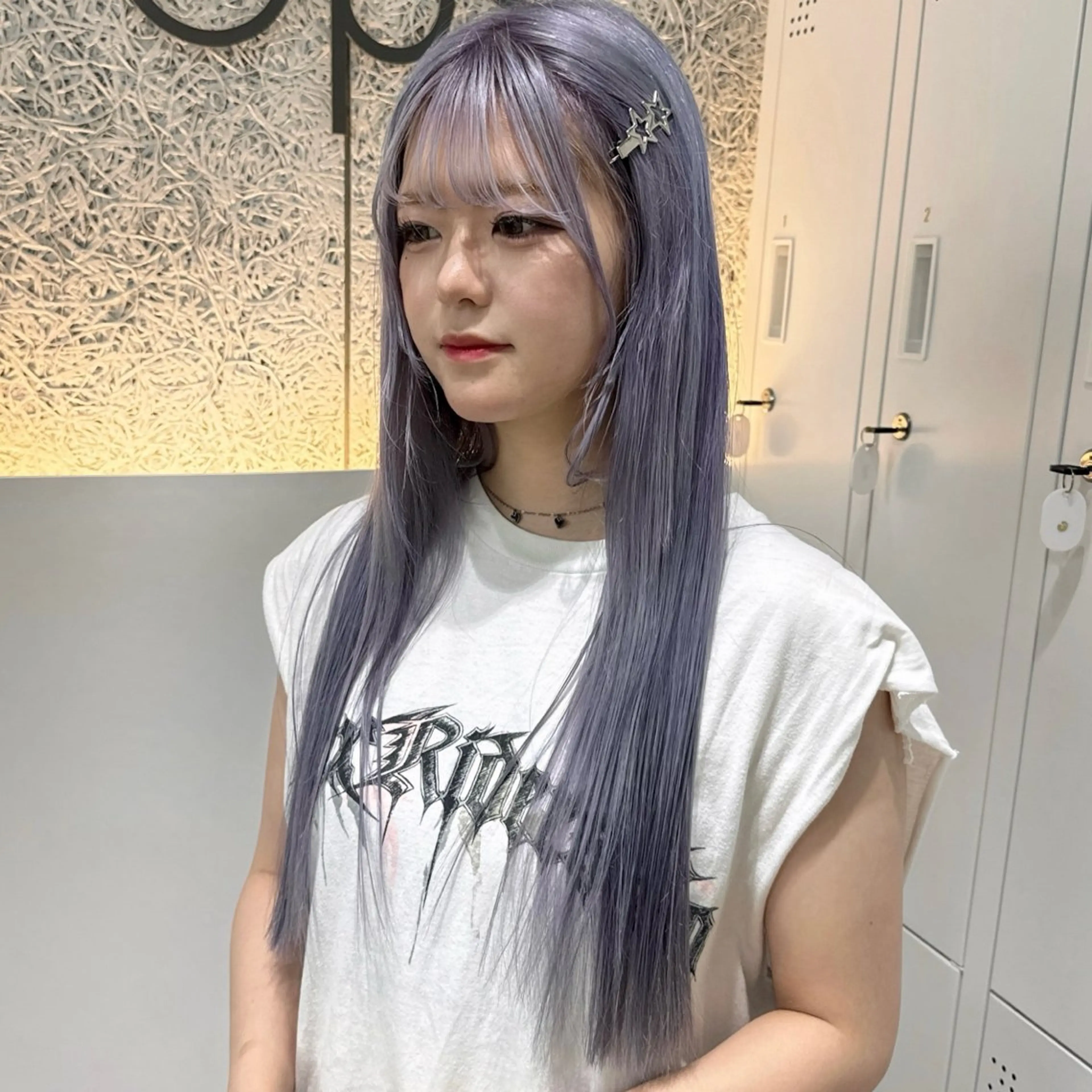 ロング カラー ブリーチ ラベンダーカラー カット ヘアカラー トリートメント 🌱ブリーチ・透明感 カラー/mapi🦭のヘアスタイル