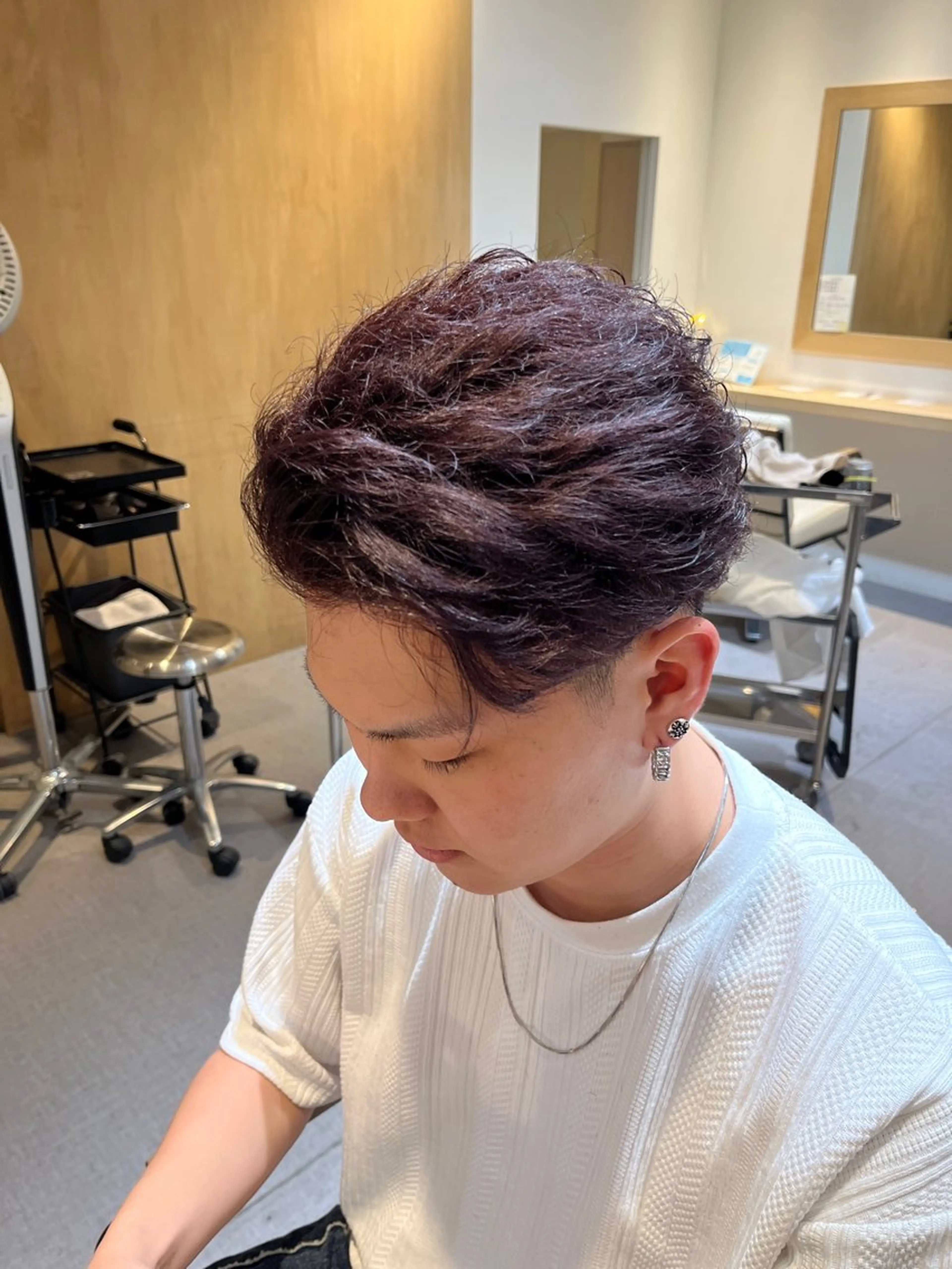 ショート カラー パーマ レディースカット モデル募集中/田中楓のヘアスタイル