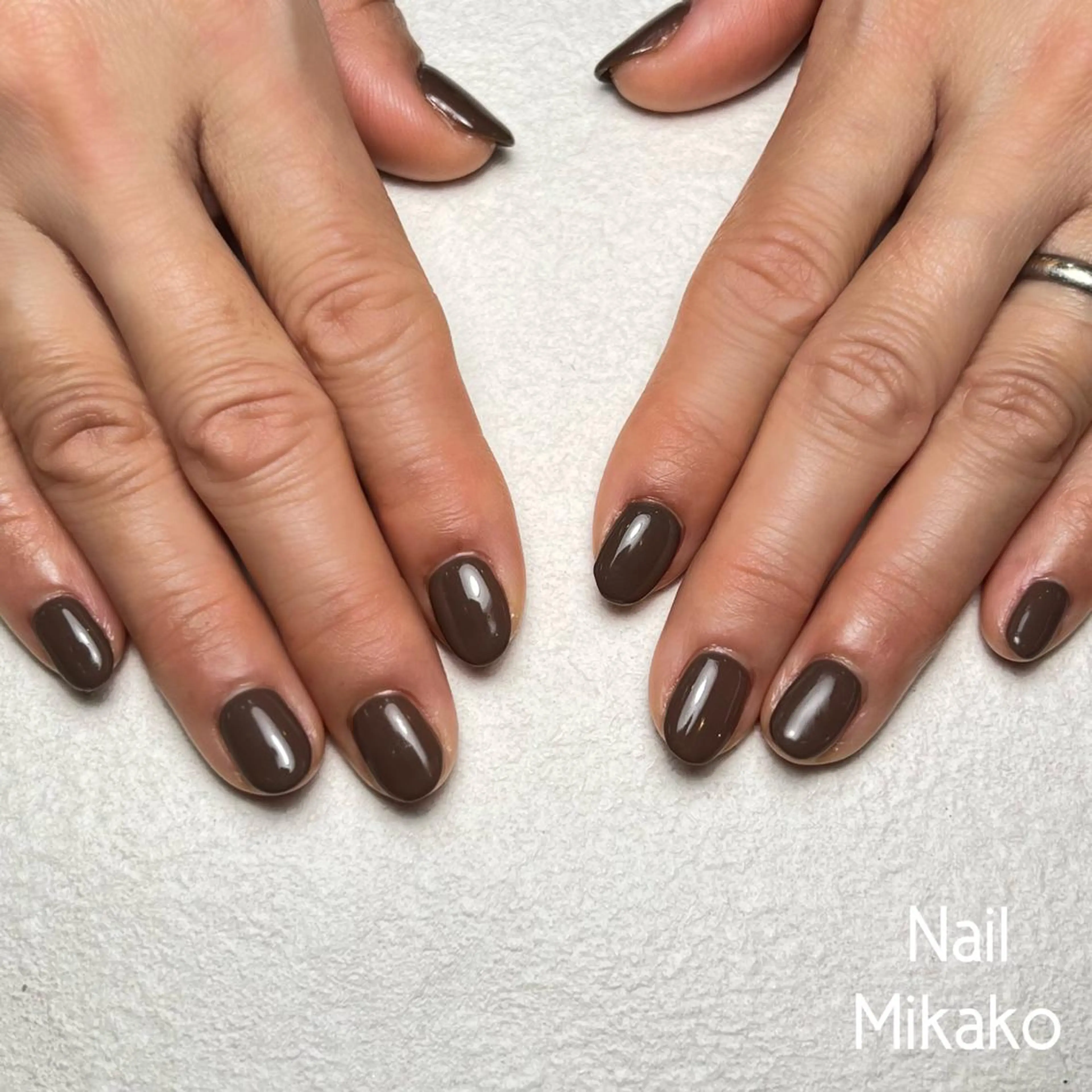 ネイル ブラウン ワンカラーネイル シンプルネイル Nail_Mikako所属・Nail Mikakoのネイルデザイン