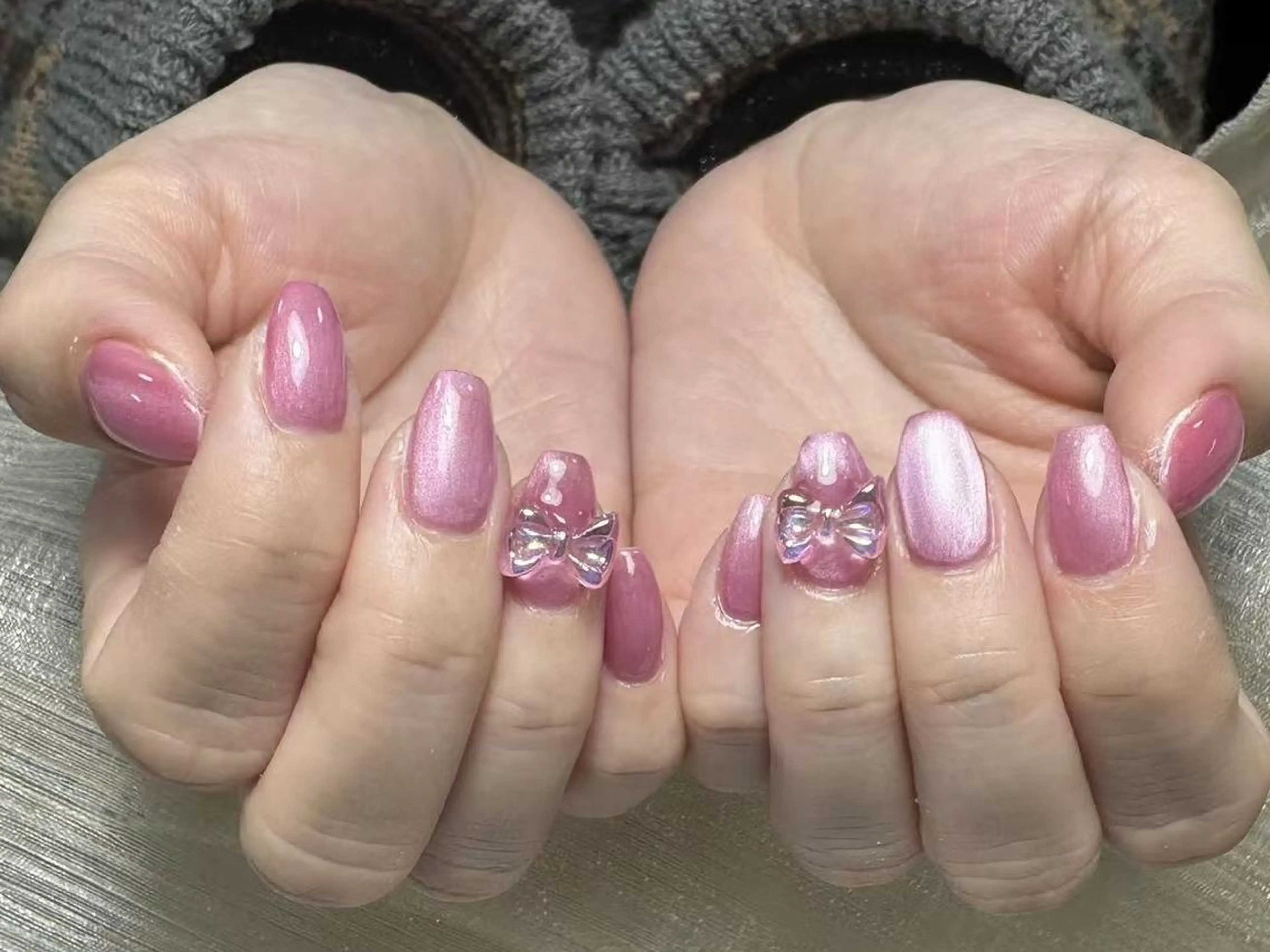 ネイル チークネイル 長さ出し フレンチネイル グラデーション マグネットネイル ハンドネイル ハンドケア シン カのネイルデザイン