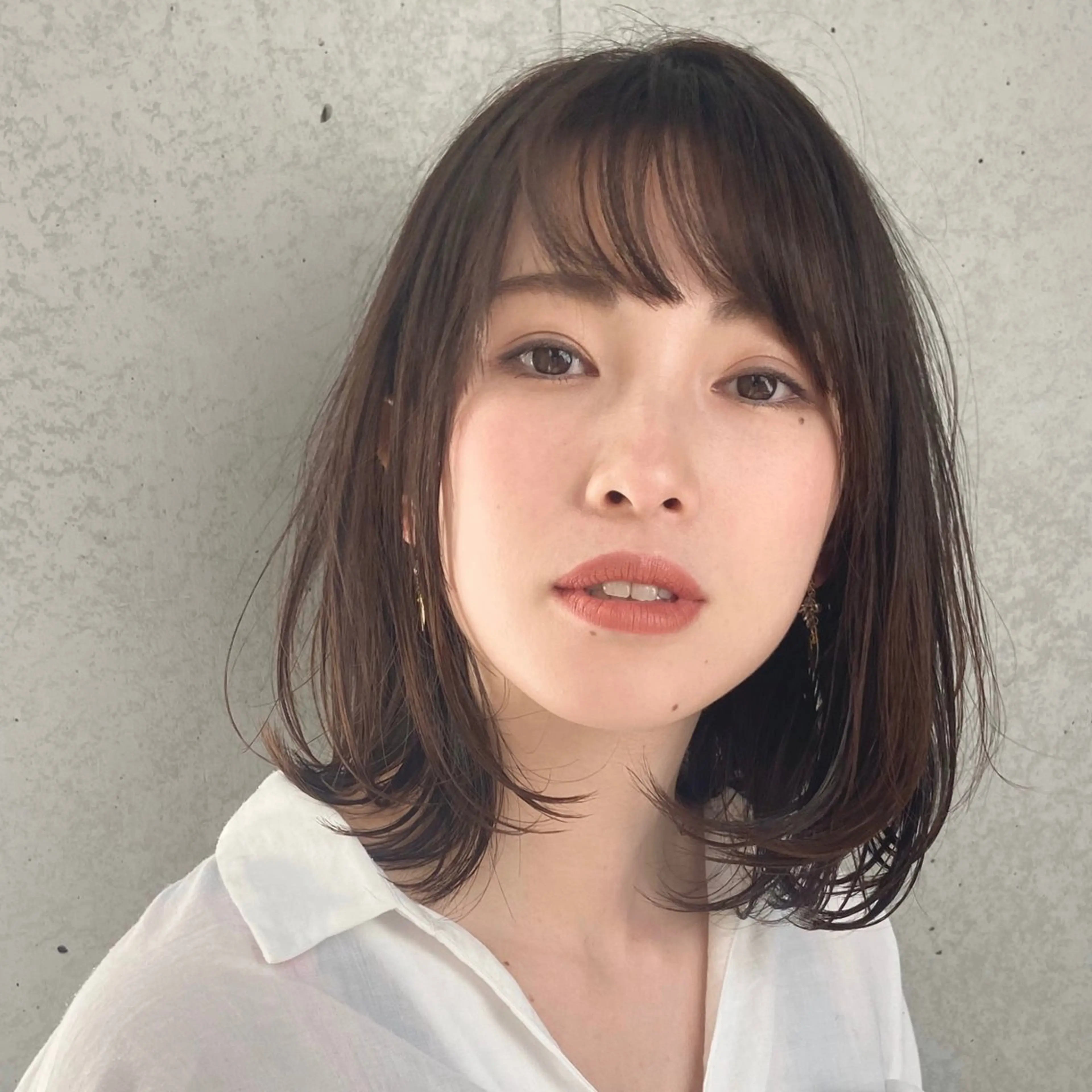 ミディアム カラー くびれヘア カット ヘアカラー DX SHARE SALON所属・matka白髪ぼかし 大人ヘア/KEIKOのヘアスタイル