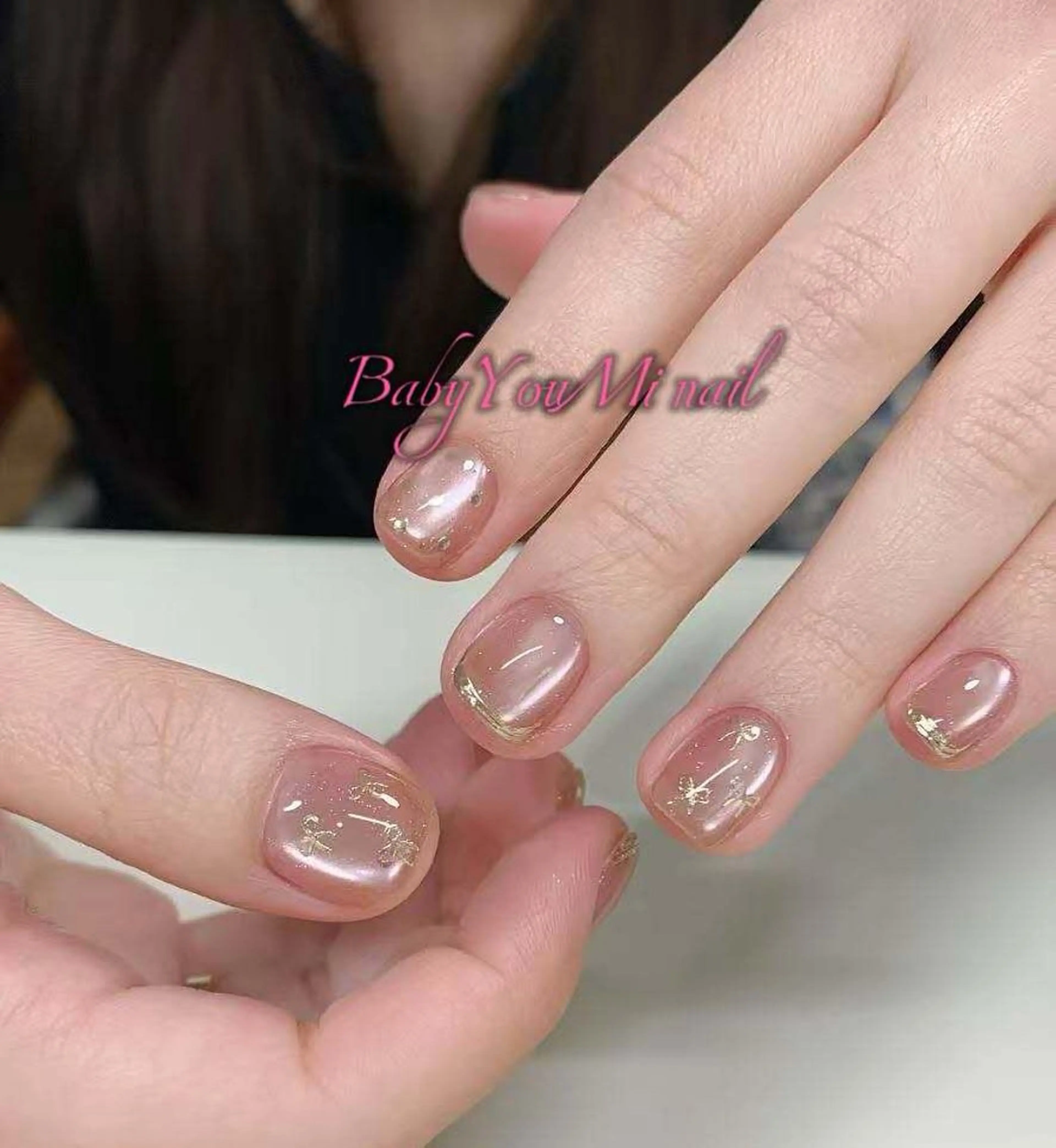 ネイル オーロラネイル フラワーネイル フットネイル フレンチネイル ジェルネイル ハンドネイル BabyYouMi nailのネイルデザイン