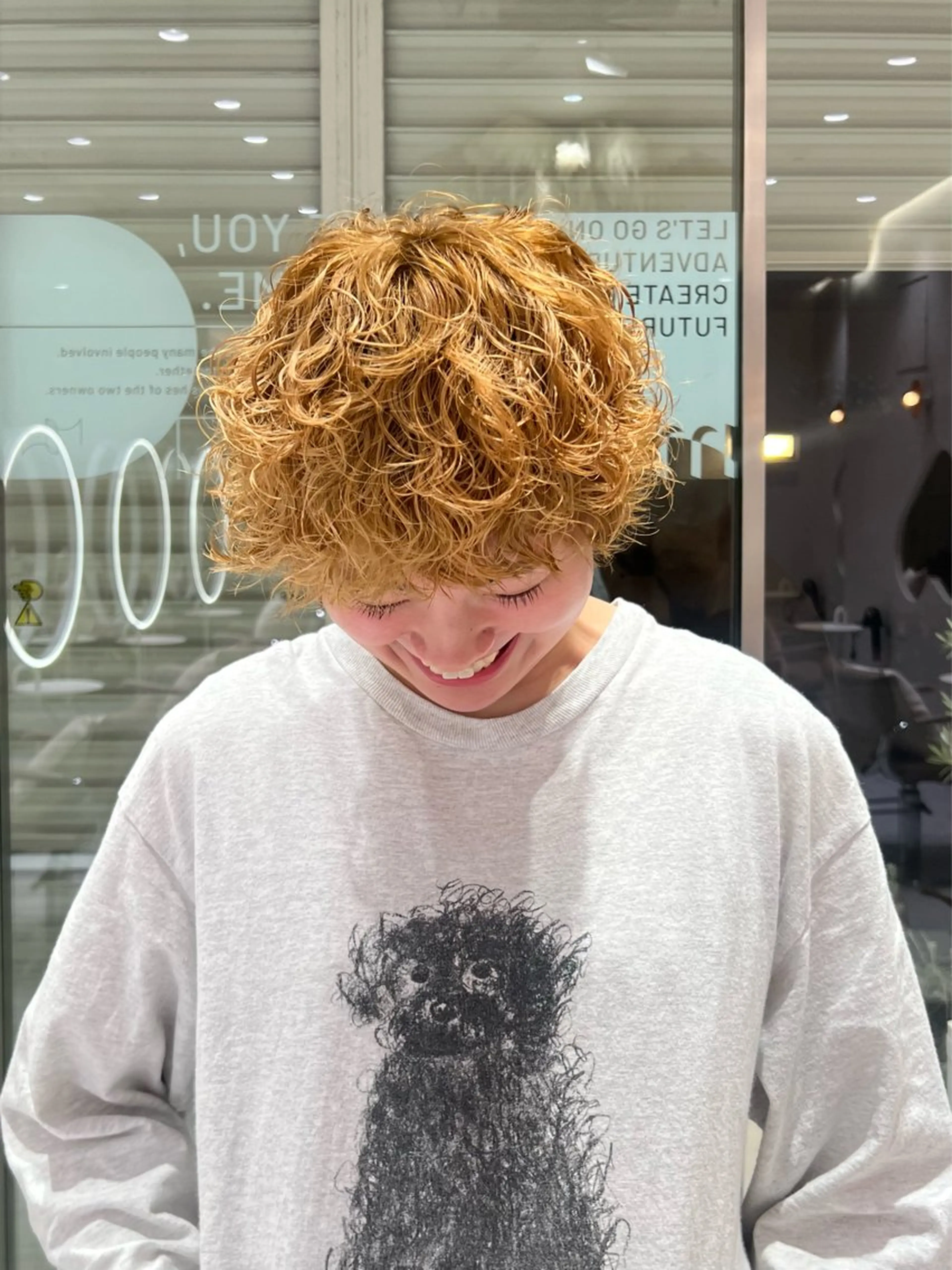 ショート パーマ ショートヘア mile所属・mei 🌔 似合わせヘルシーヘアのヘアスタイル