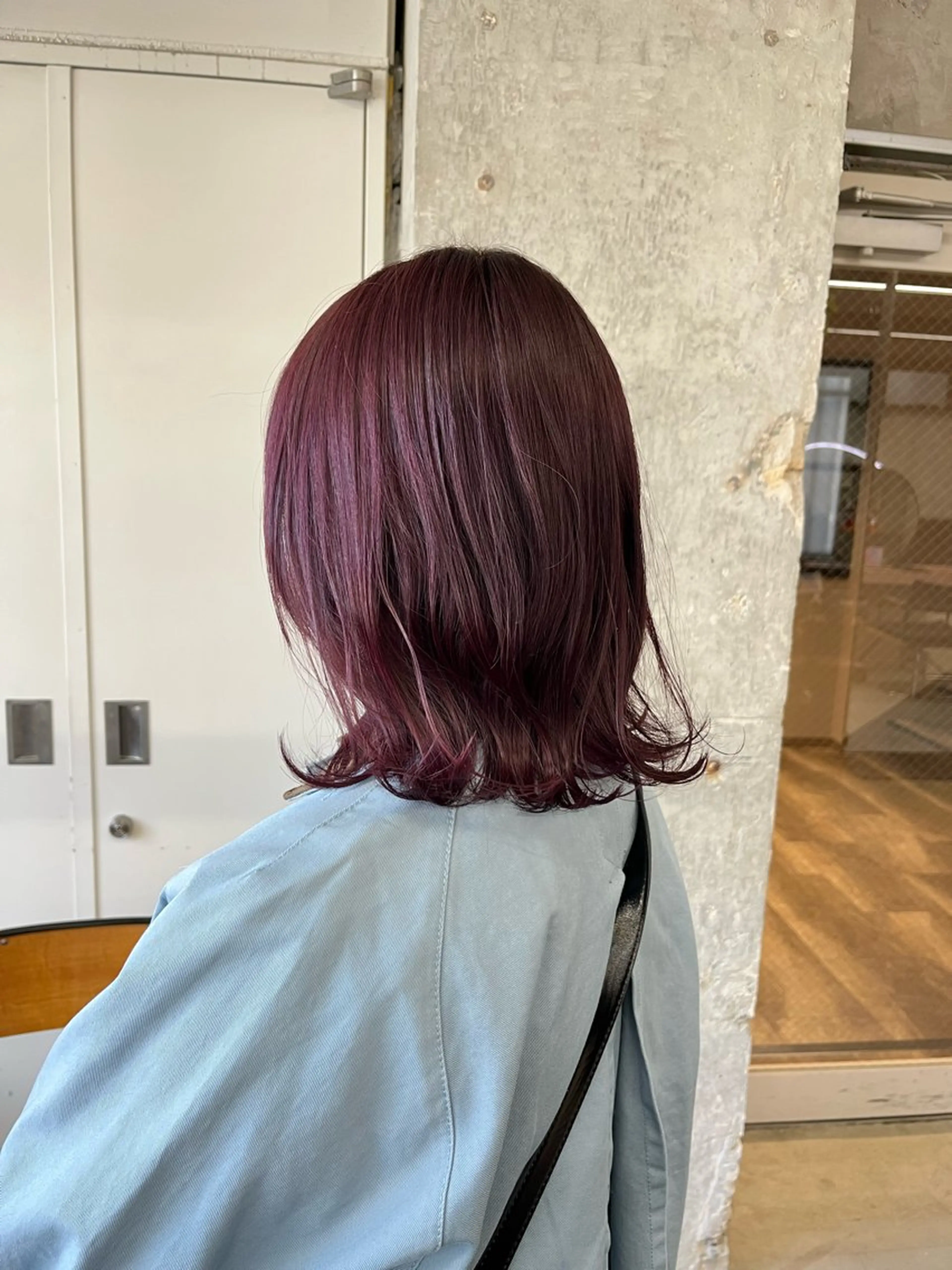 ミディアム カラー レッドカラー カット ヘアカラー 小木曽智美 /ボブ/ショートのヘアスタイル