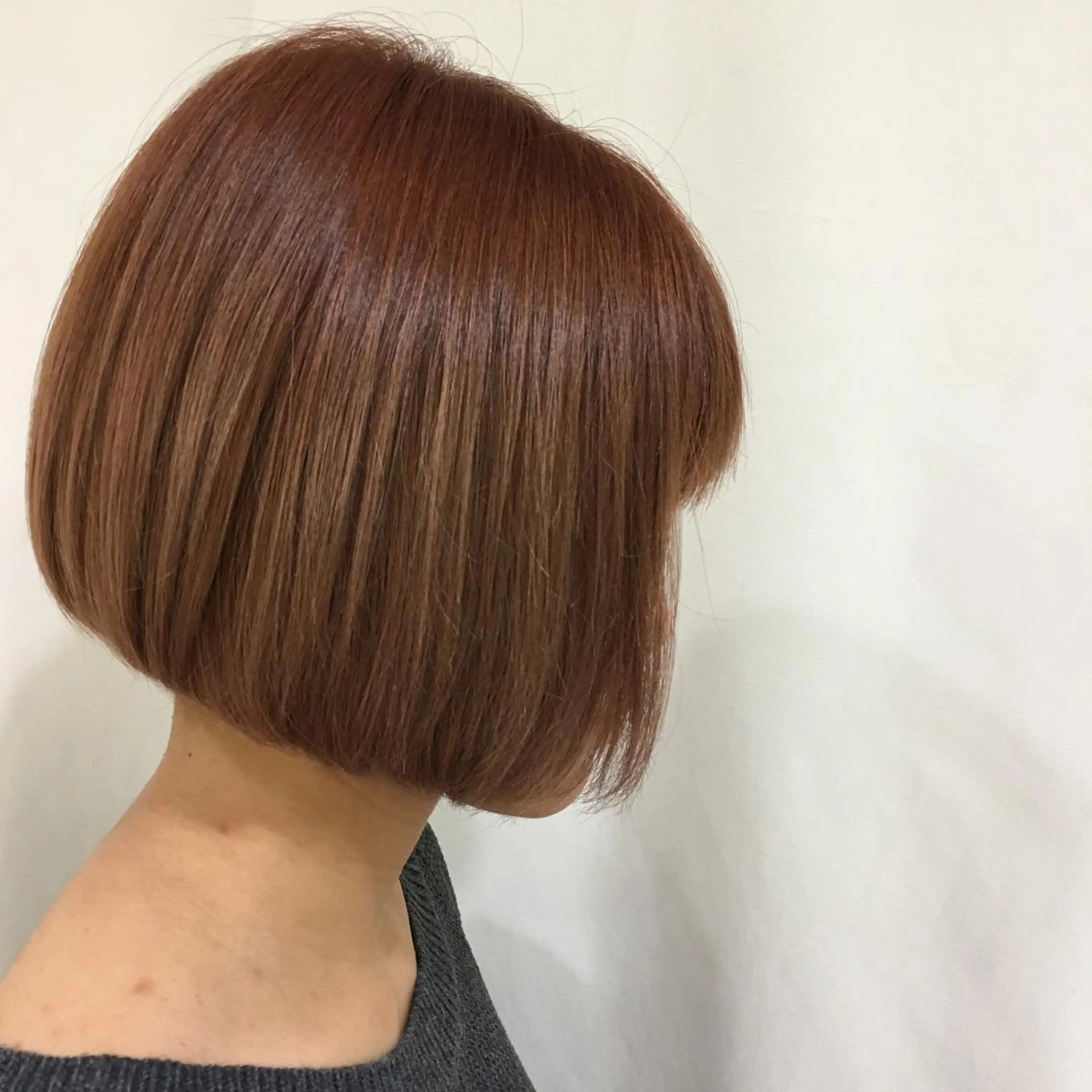 ショート カラー ヘアアレンジ マツエク・マツパ ワンレンボブ ボブ きむえり/髪質改善 /セット/カラーのヘアスタイル