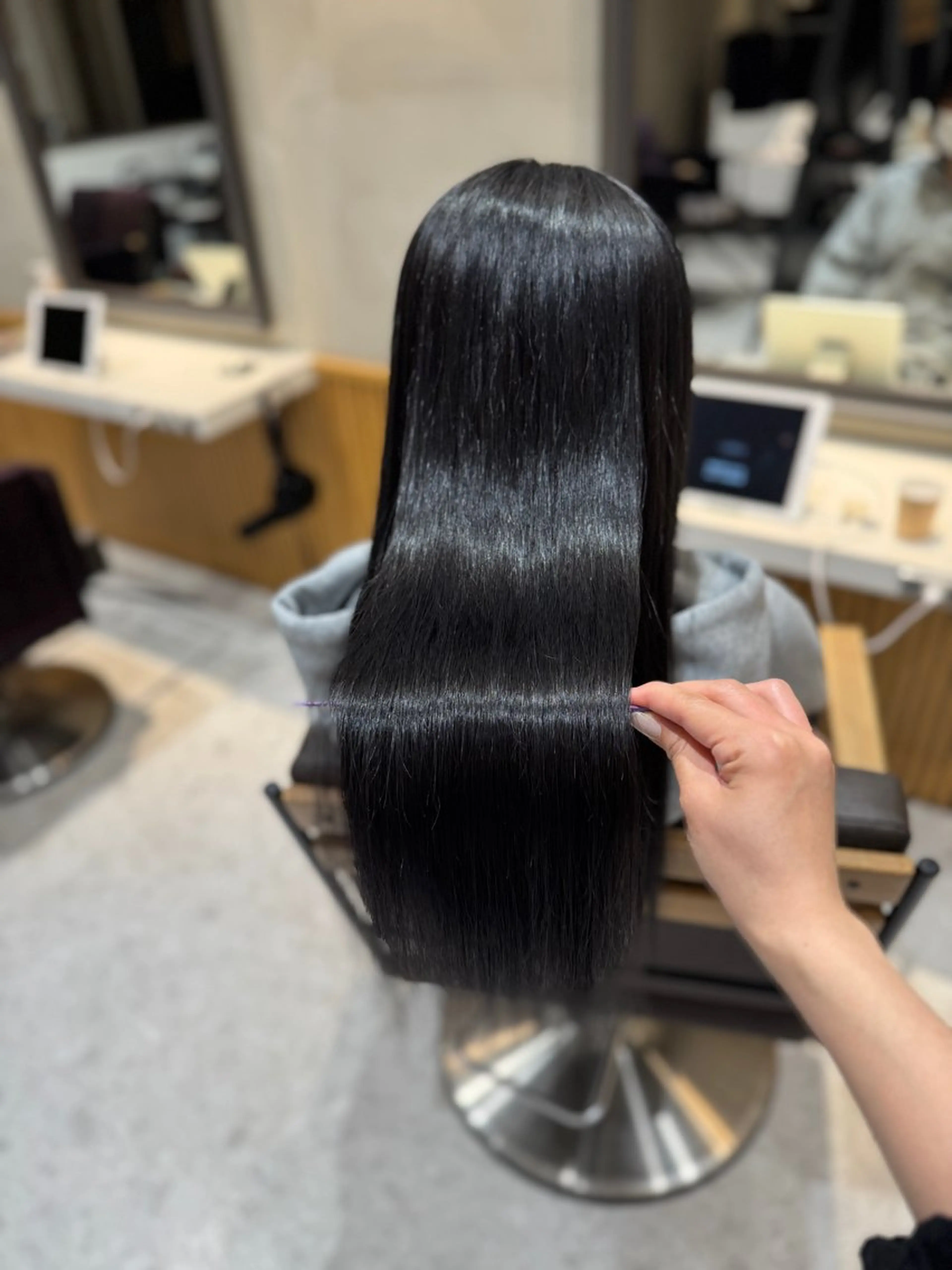 セミロング 縮毛矯正 ブリーチなしWカラー ヘアセット🎀はるかのヘアスタイル