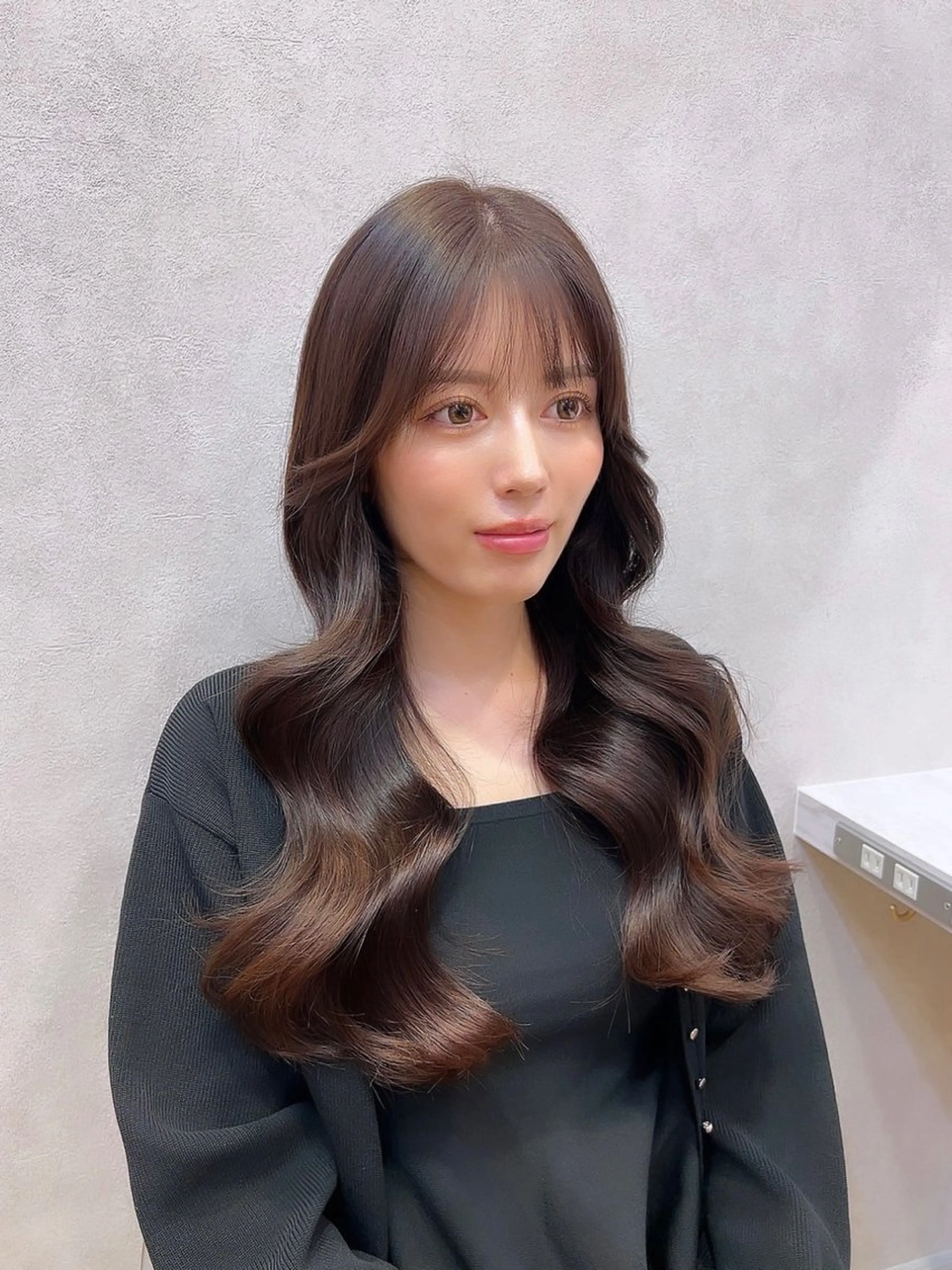 ロング カラー ヘアアレンジ グレージュ ヨシンモリ 韓国風ヘア 🩷韓国ヘア/ミディ アム🩷Maikaのヘアスタイル