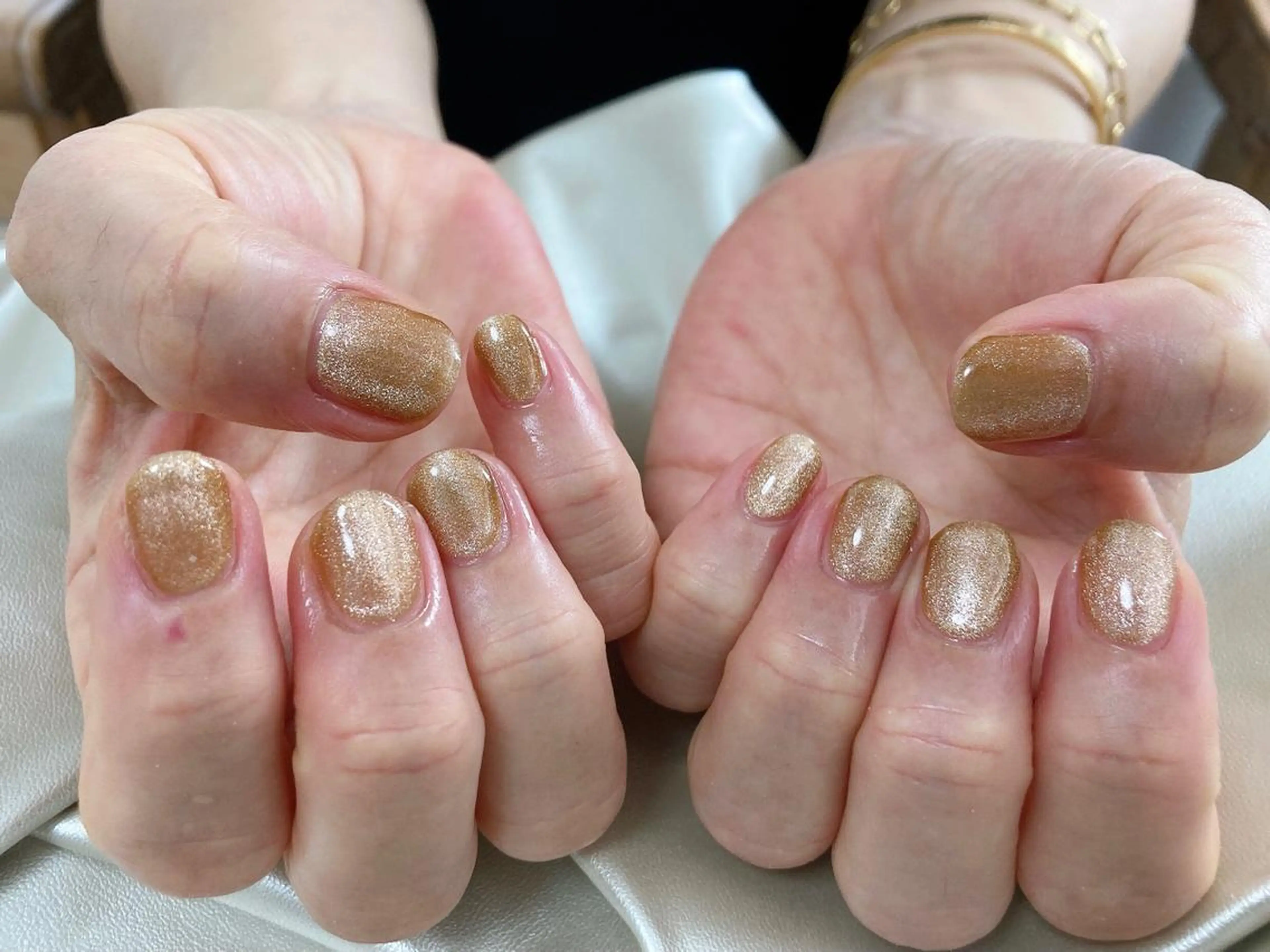 ネイル ゴールド マグネットネイル ハンドネイル Mogu nail 二子玉川のネイルデザイン