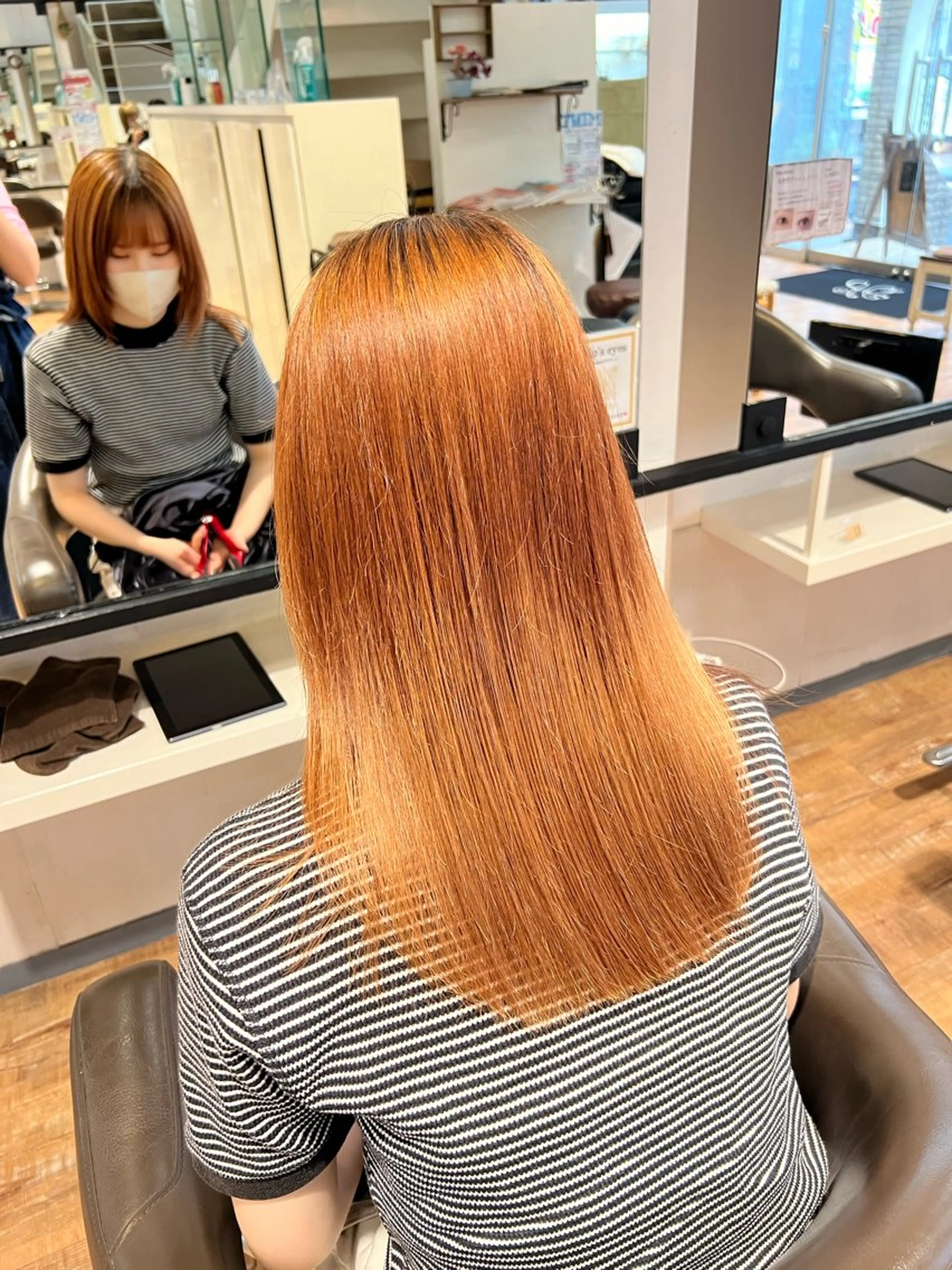 カラー オレンジ ヘアカラー トリートメント インナーカラー♡ Nanakoのヘアスタイル