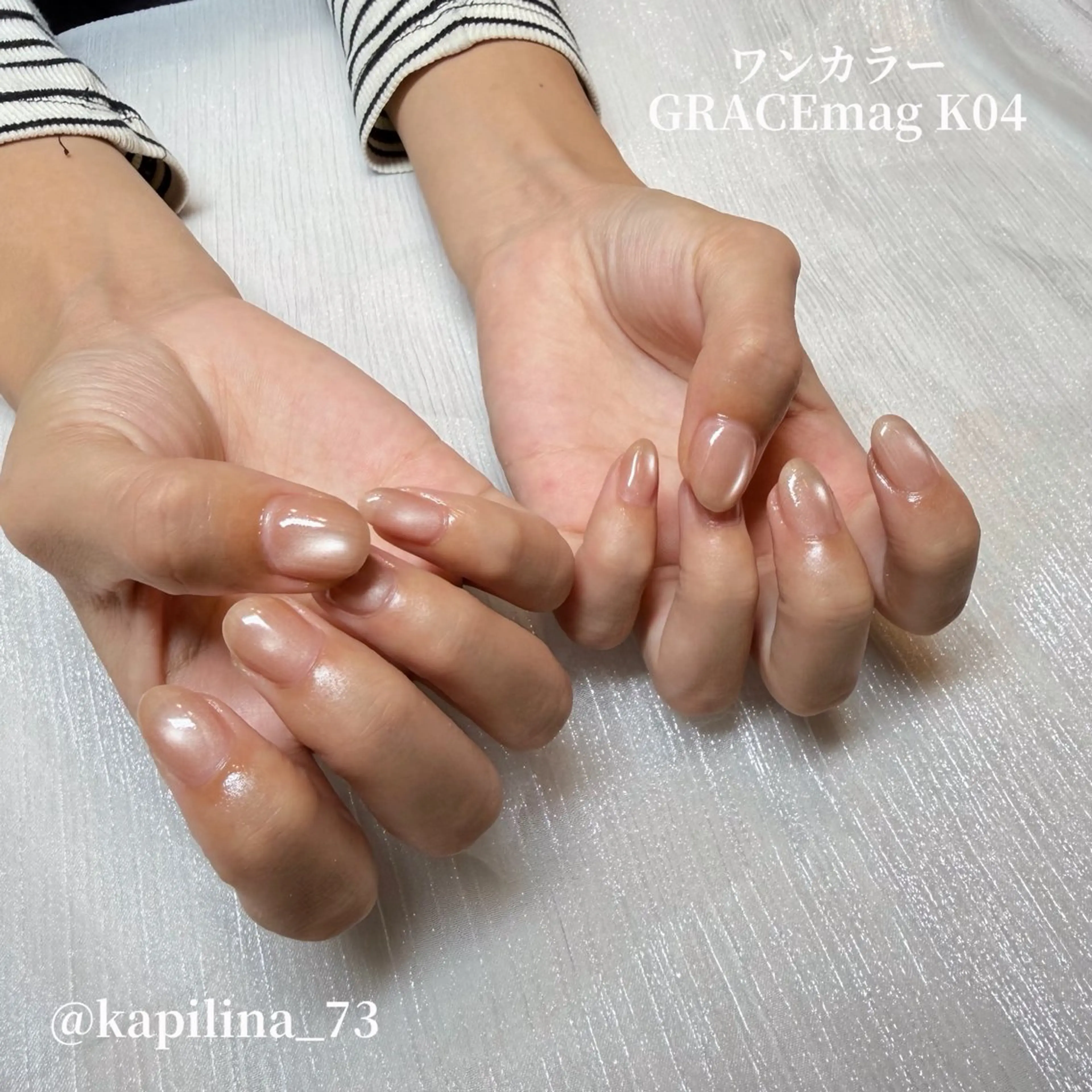 ネイル マグネットネイル ワンカラーネイル ハンドネイル Nailsalon Ka pilina所属・Ka pilina MOMOのネイルデザイン