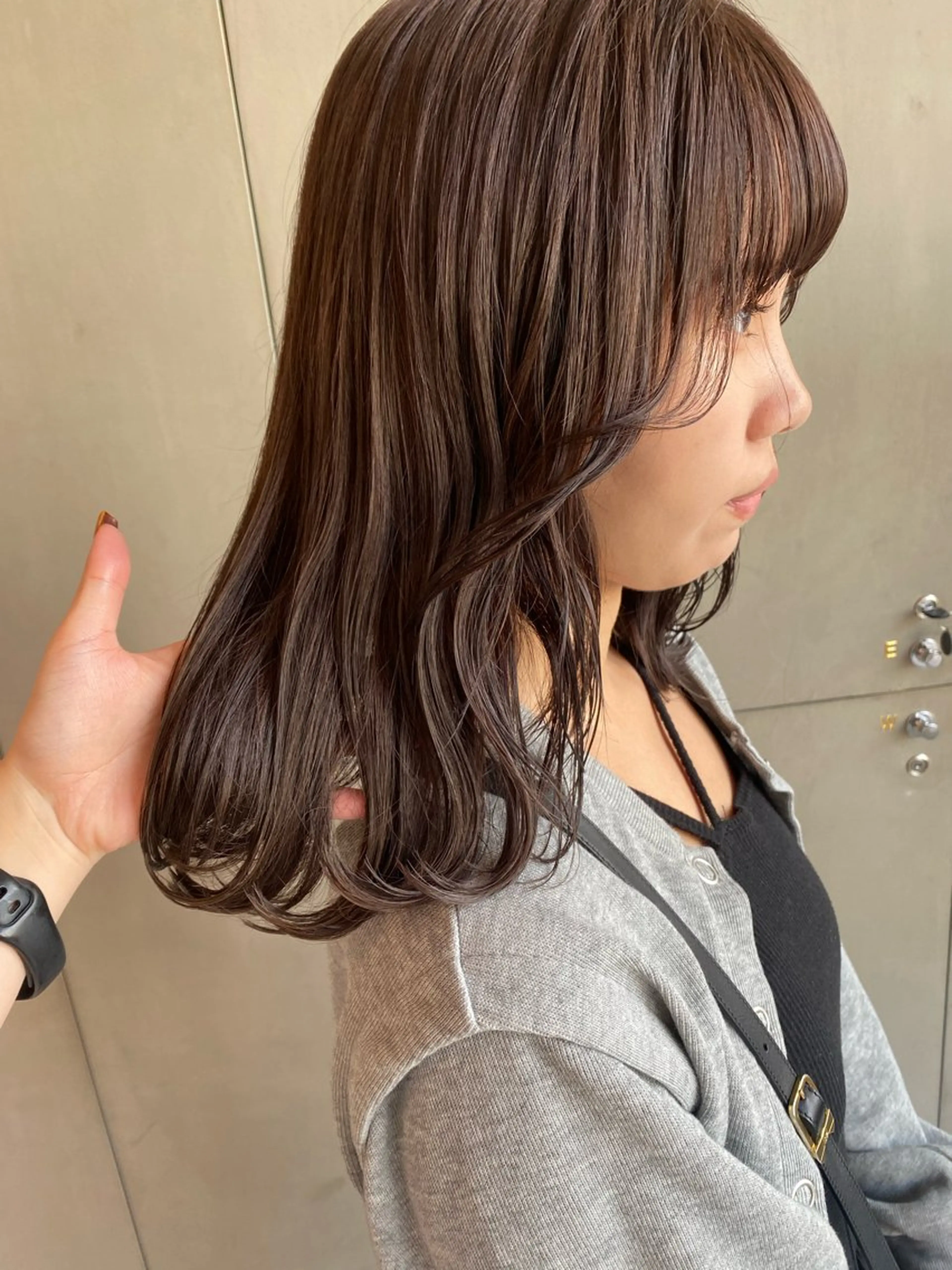 セミロング カラー ブラウンカラー マロンブラウン ヘアカラー ｱｵﾇﾏﾐﾕ☁️ /ボブ/ハイトーン/のヘアスタイル