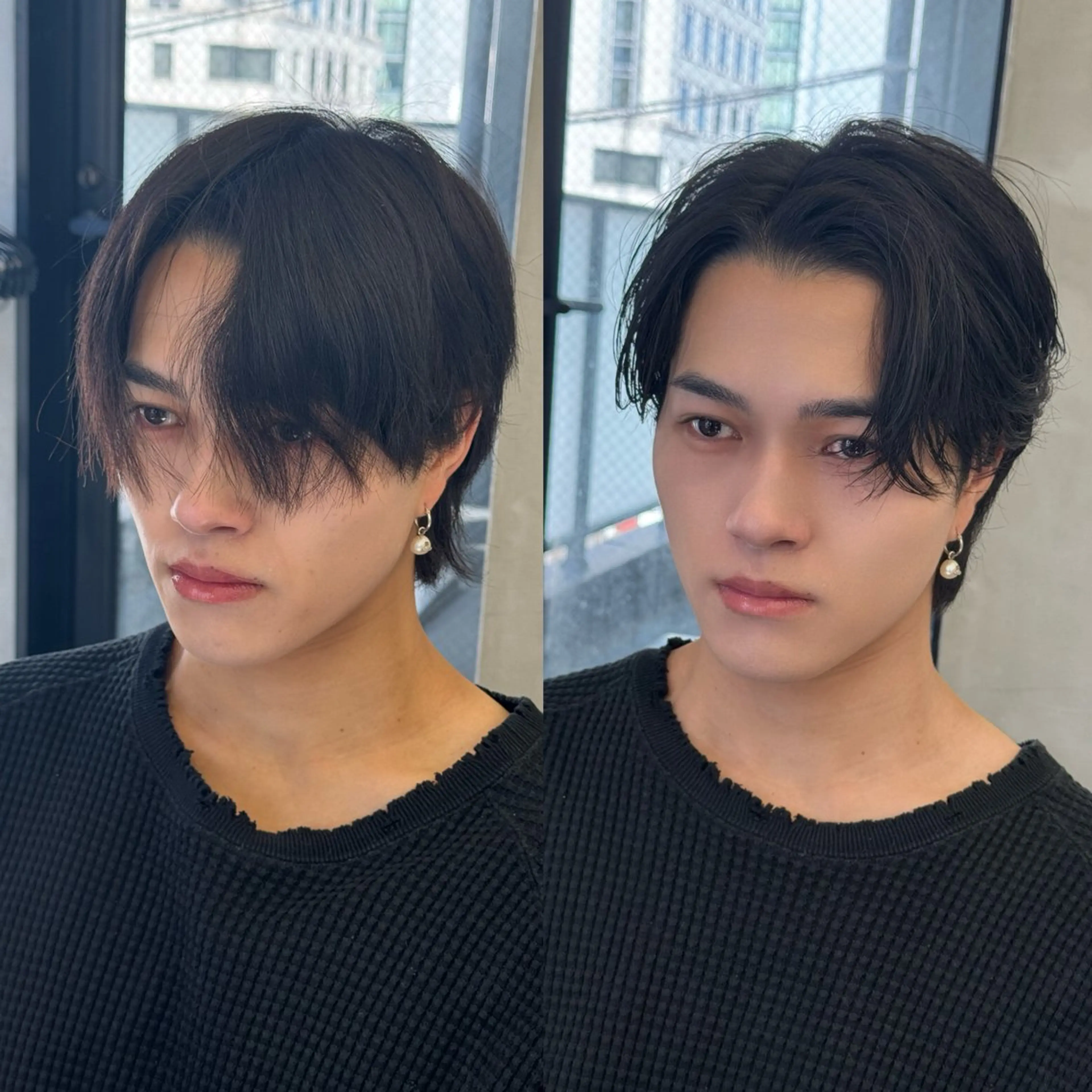 ミディアム パーマ メンズ カット 縮毛矯正 トリートメント Lond  strada所属・ハクヤ心斎橋 パーマ/縮毛矯正のヘアスタイル