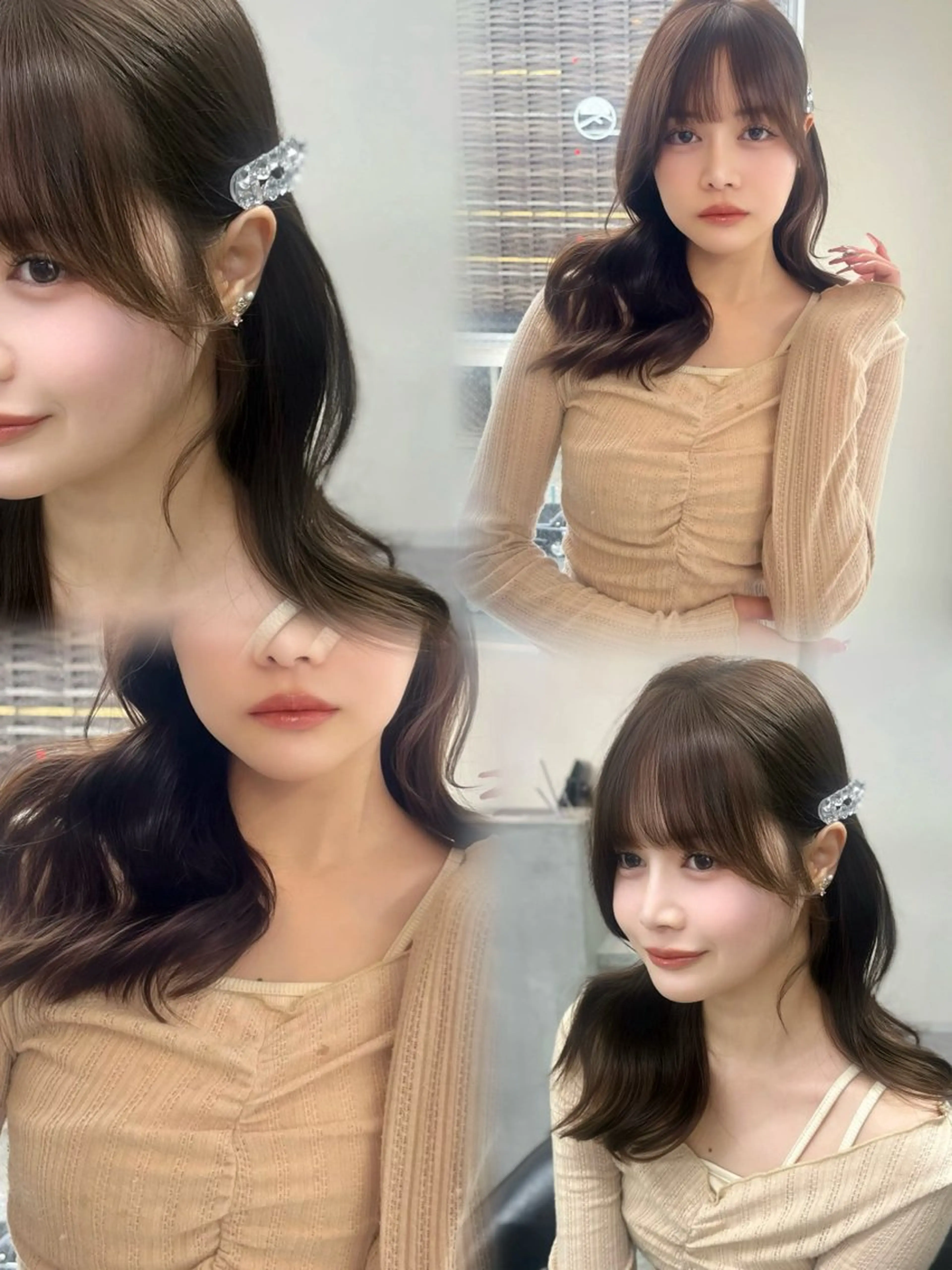 セミロング 顔周りカット💐／ 髪質改善／MAOのヘアスタイル