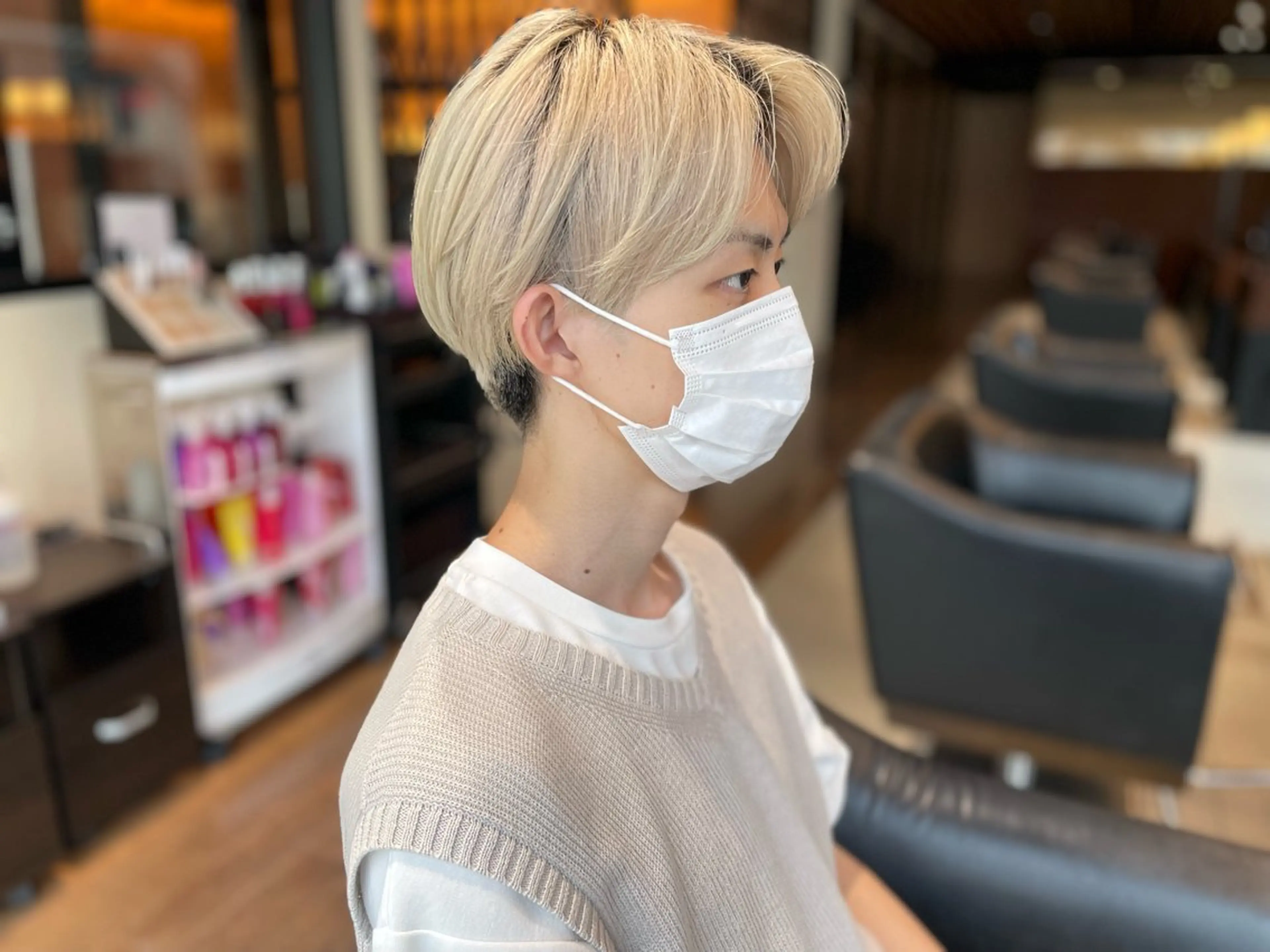 ショート カラー メンズ ショート・ボブ 中村俊哉のヘアスタイル