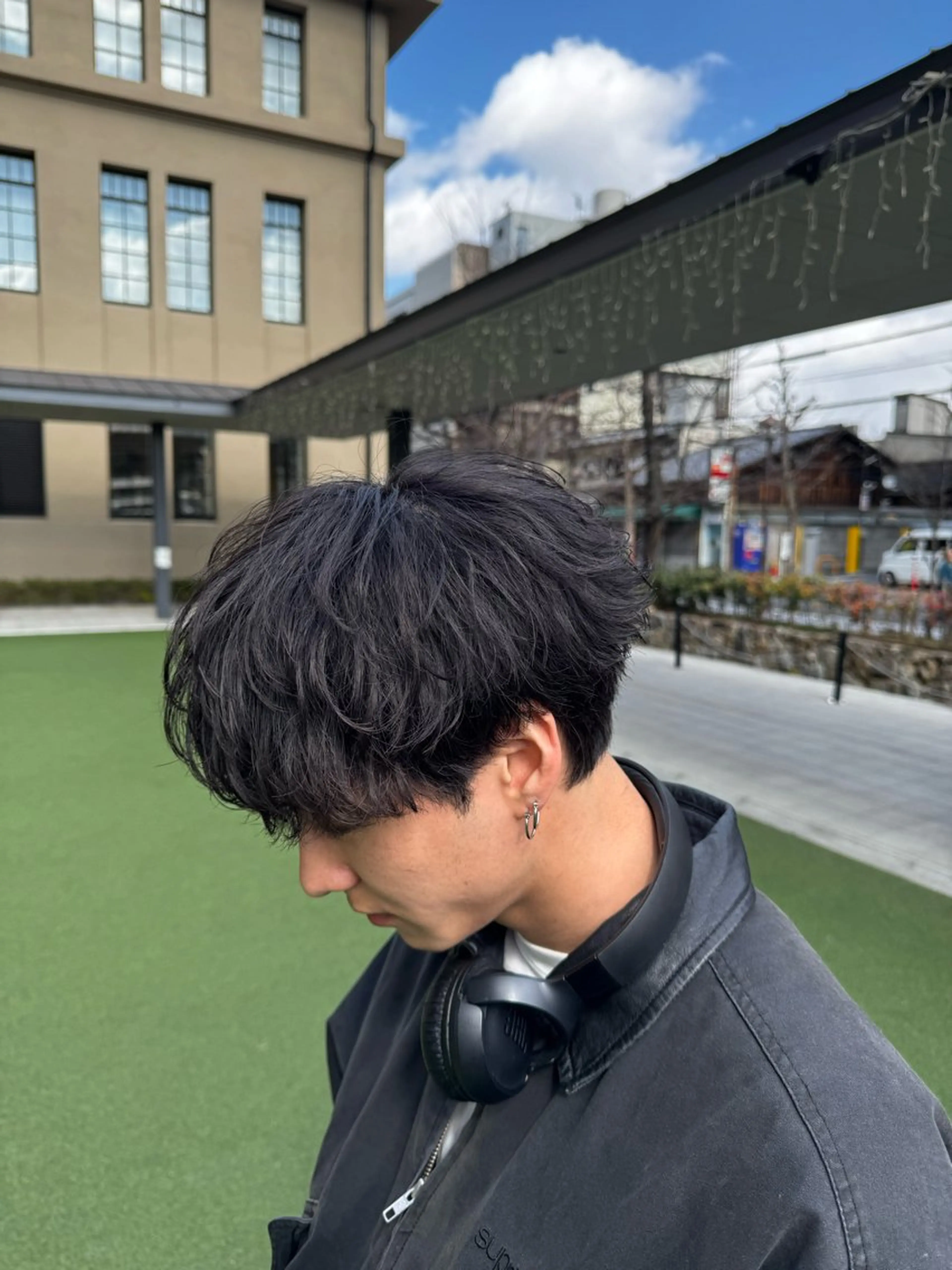 パーマ メンズ カット パーマ 小島 希星のヘアスタイル