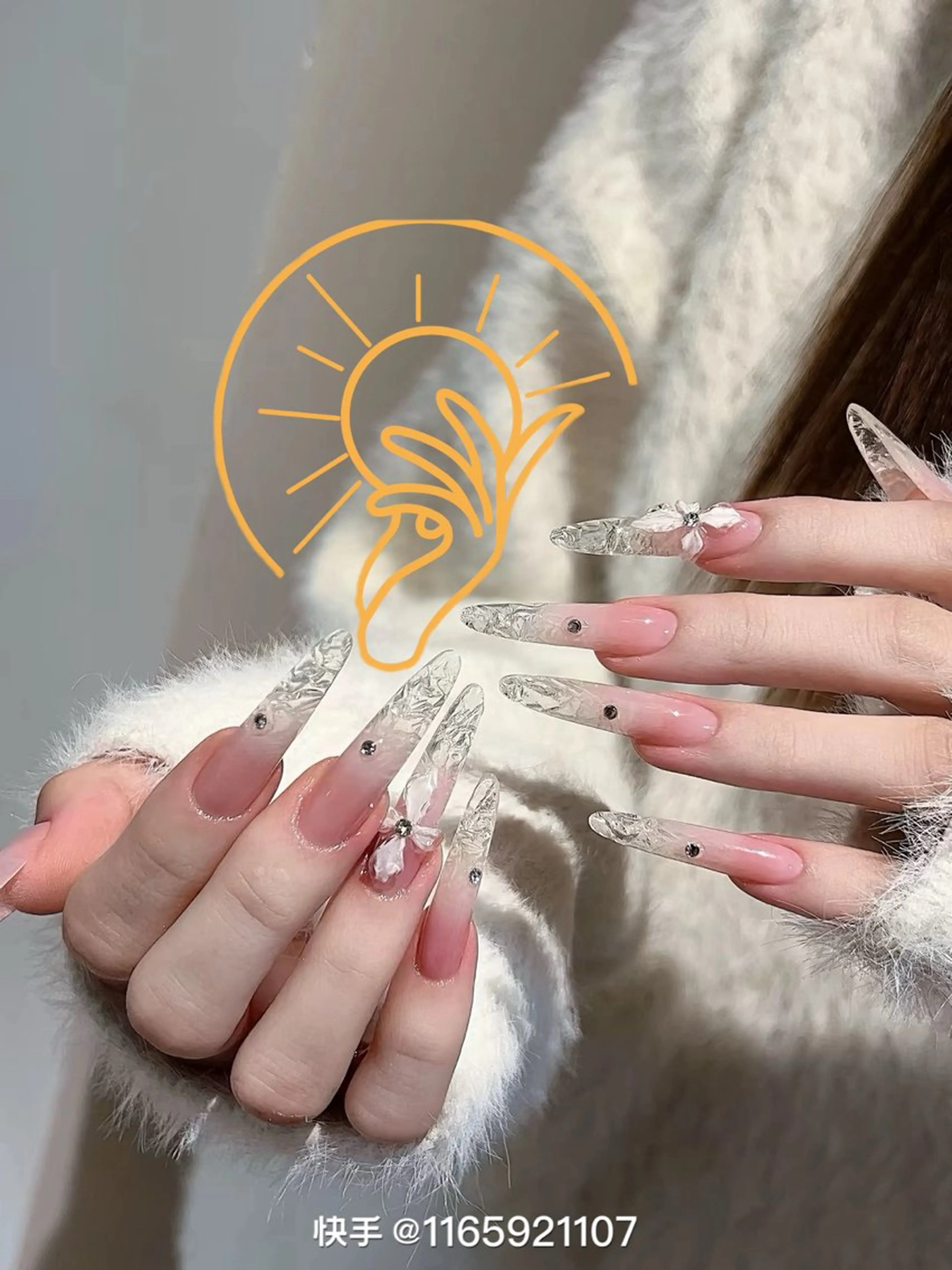 ネイル 長さ出し フレンチネイル ジェルネイル 韓国ネイル マグネットネイル sun nail池袋 モデル募集のネイルデザイン