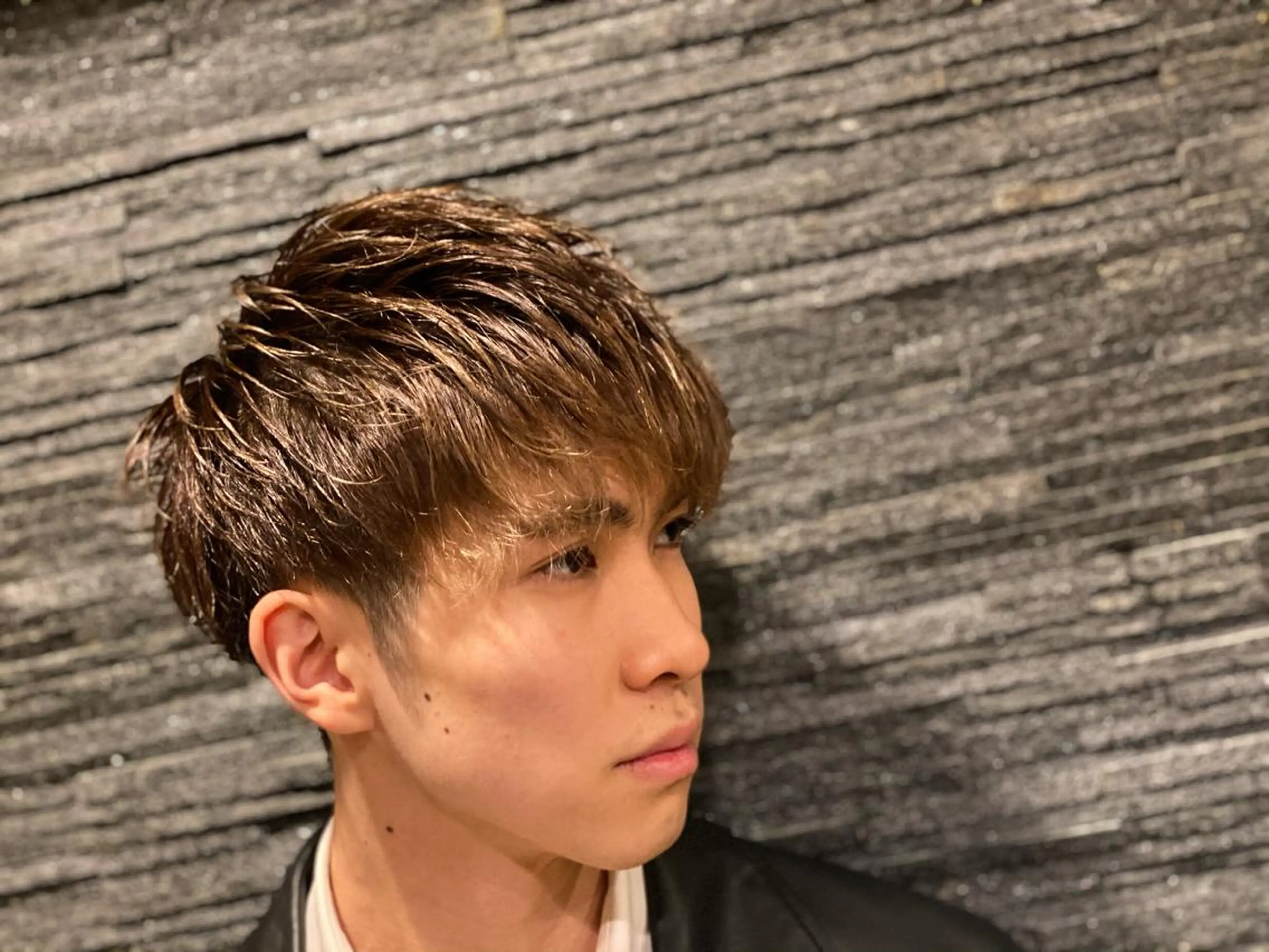 ショート パーマ メンズ 浅見 天翔のヘアスタイル