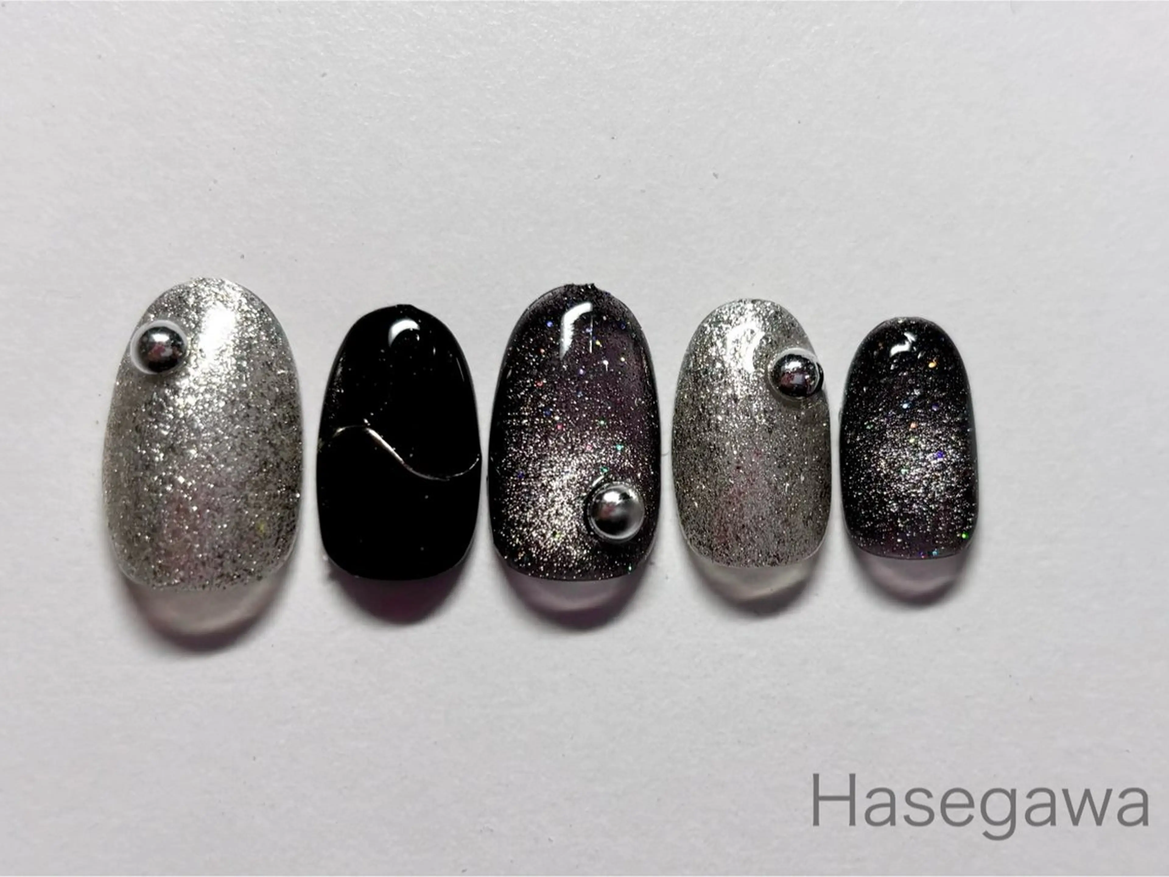 ネイル アートネイル マグネットネイル ミラーネイル ハンドネイル DROP所属・DROP 長谷川のネイルデザイン