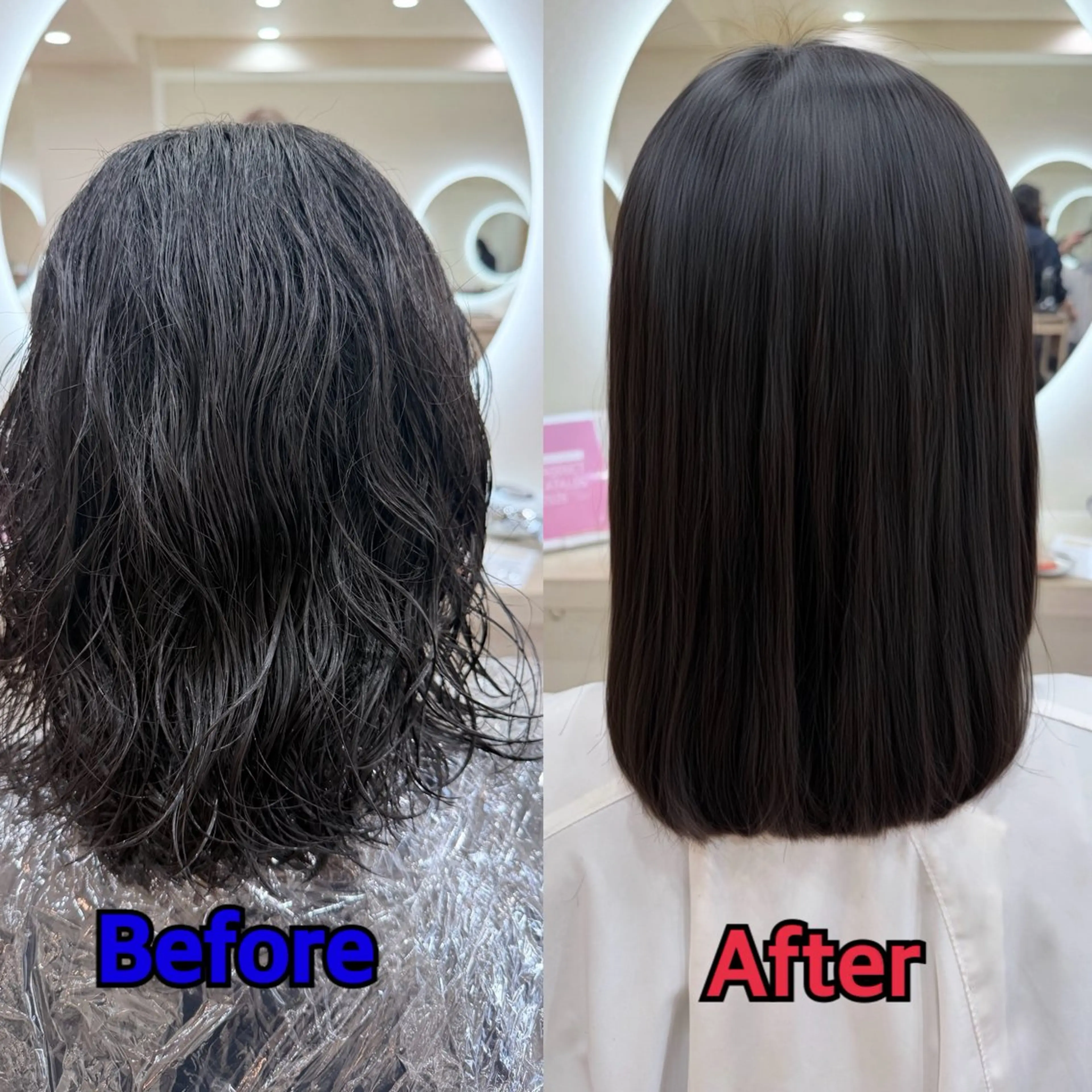 ミディアム 髪質改善 縮毛矯正 カット 縮毛矯正 トリートメント 草野ゆずき⌇縮毛矯正 ⌇レイヤー⌇ボブ🕊のヘアスタイル