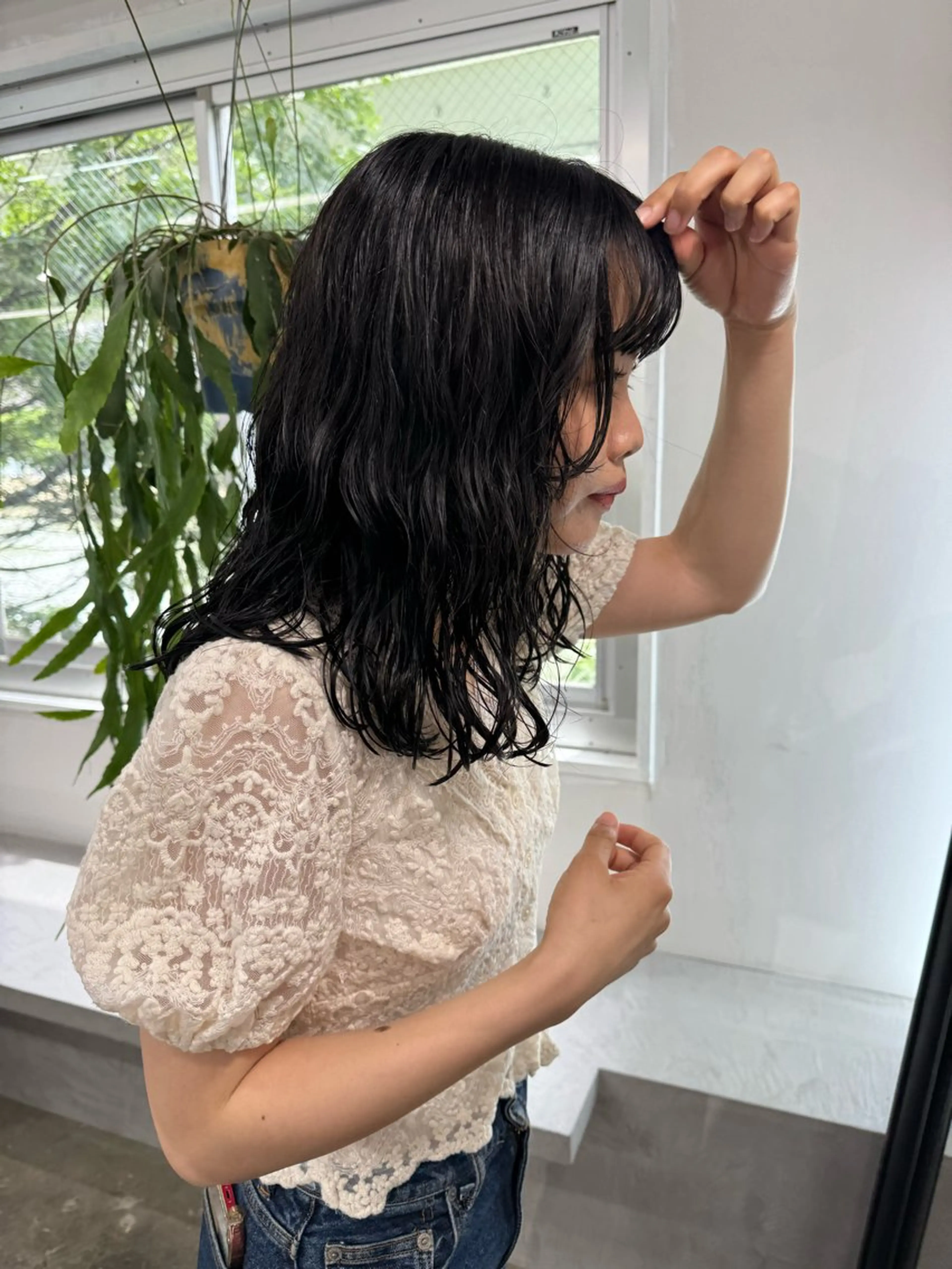 ミディアム カラー パーマ ヘアアレンジ メンズ 心斎橋美容室 Junのヘアスタイル