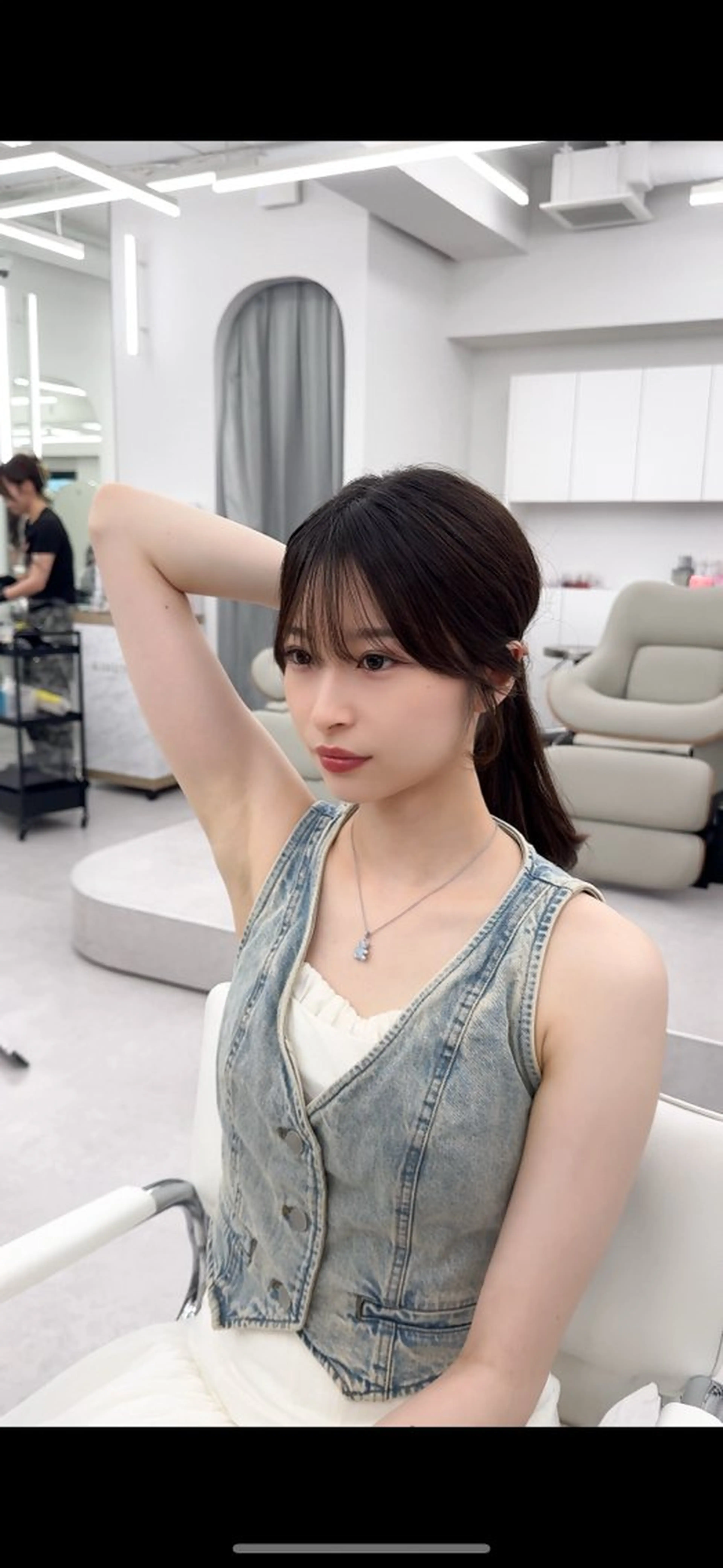 ミディアム カラー ヘアアレンジ カット ヘアカラー トリートメント 顔周り&ミディアム 特化/池袋/kokiのヘアスタイル