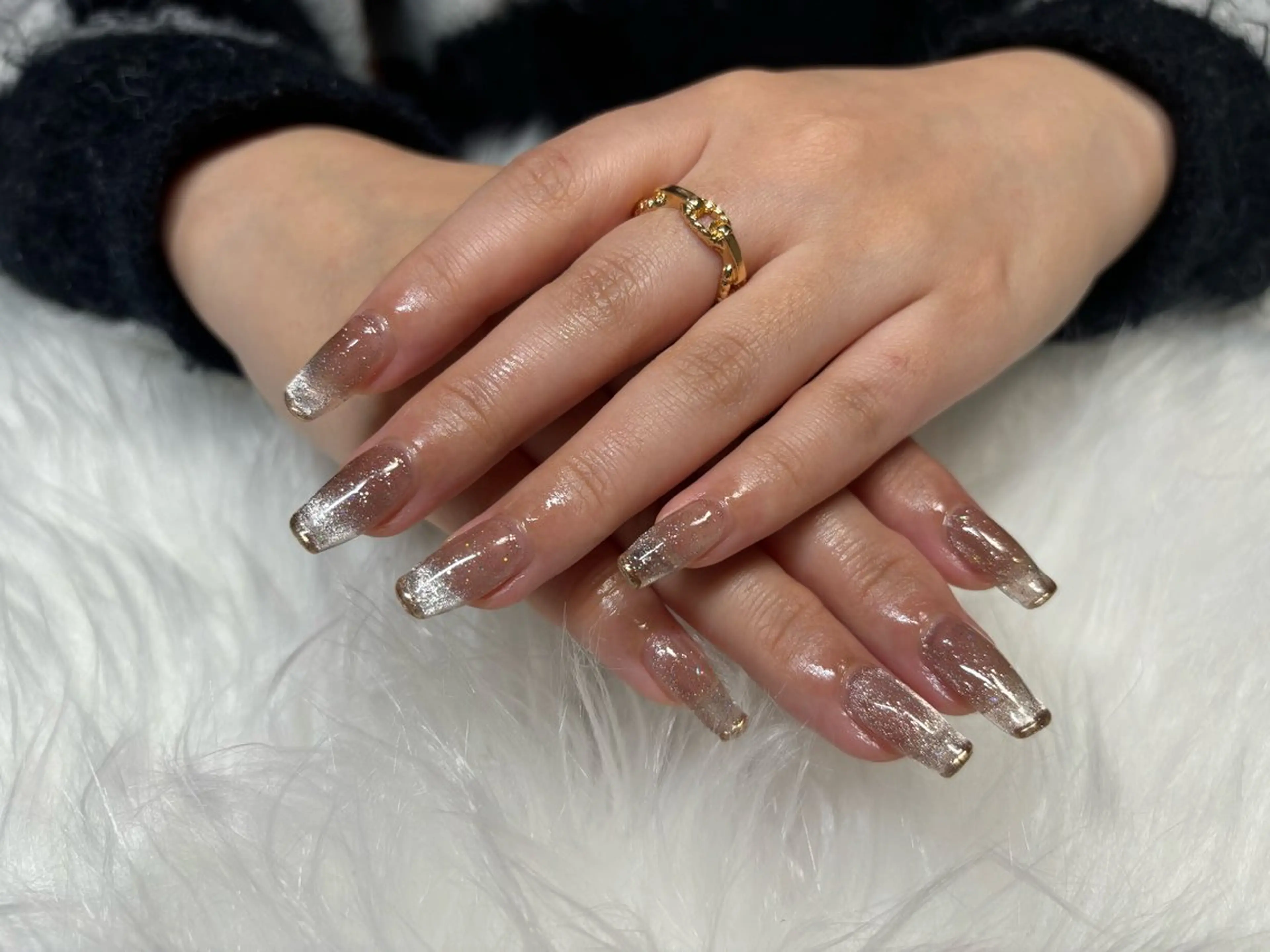 ネイル アートネイル 長さ出し 番園 あかねのネイルデザイン