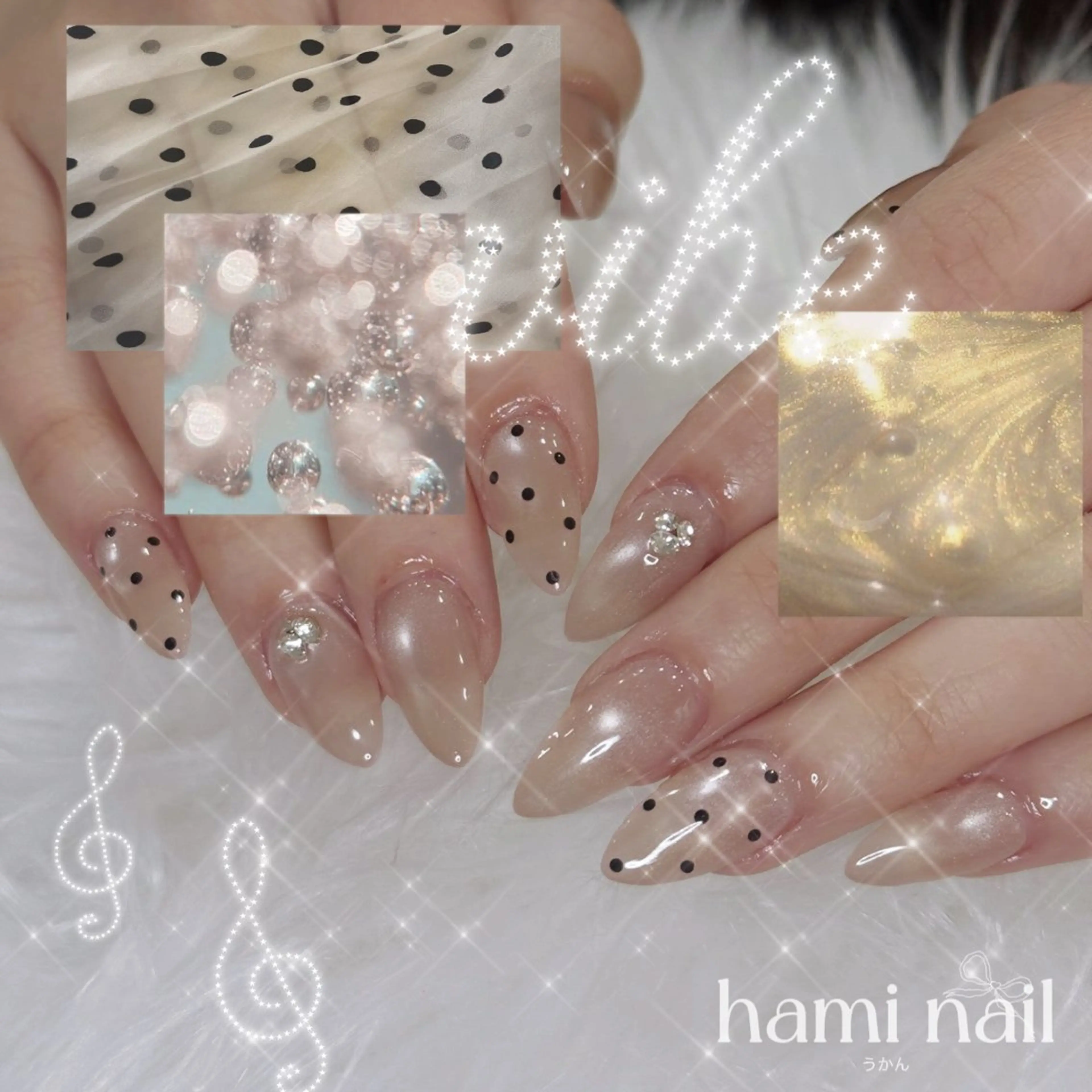 ネイル ハンドネイル ハンドケア 🎀うかん 🎀チップ長さ出しのネイルデザイン