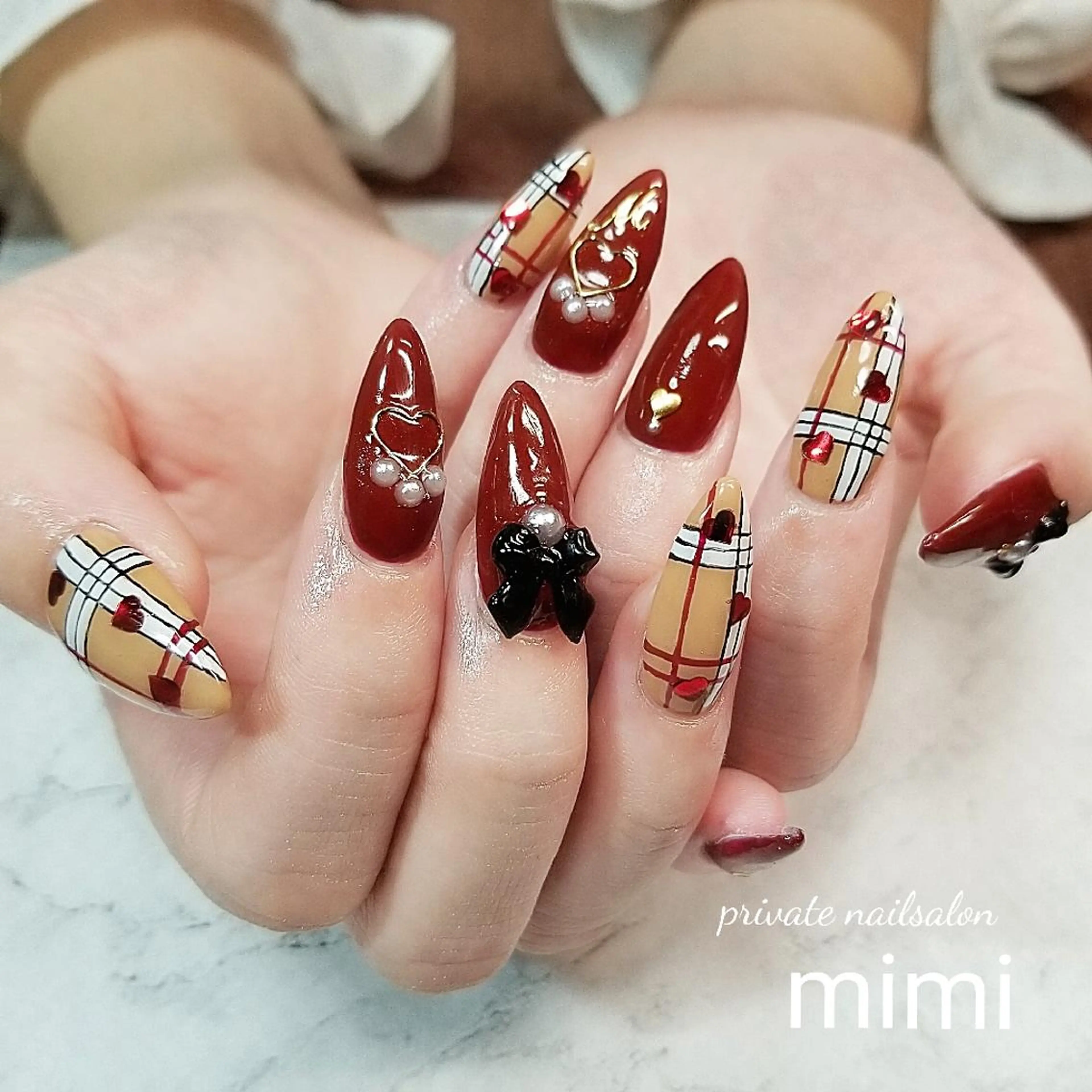 ネイル 持ち込み ハンドネイル 博多ネイル ｍｉｍｉのネイルデザイン