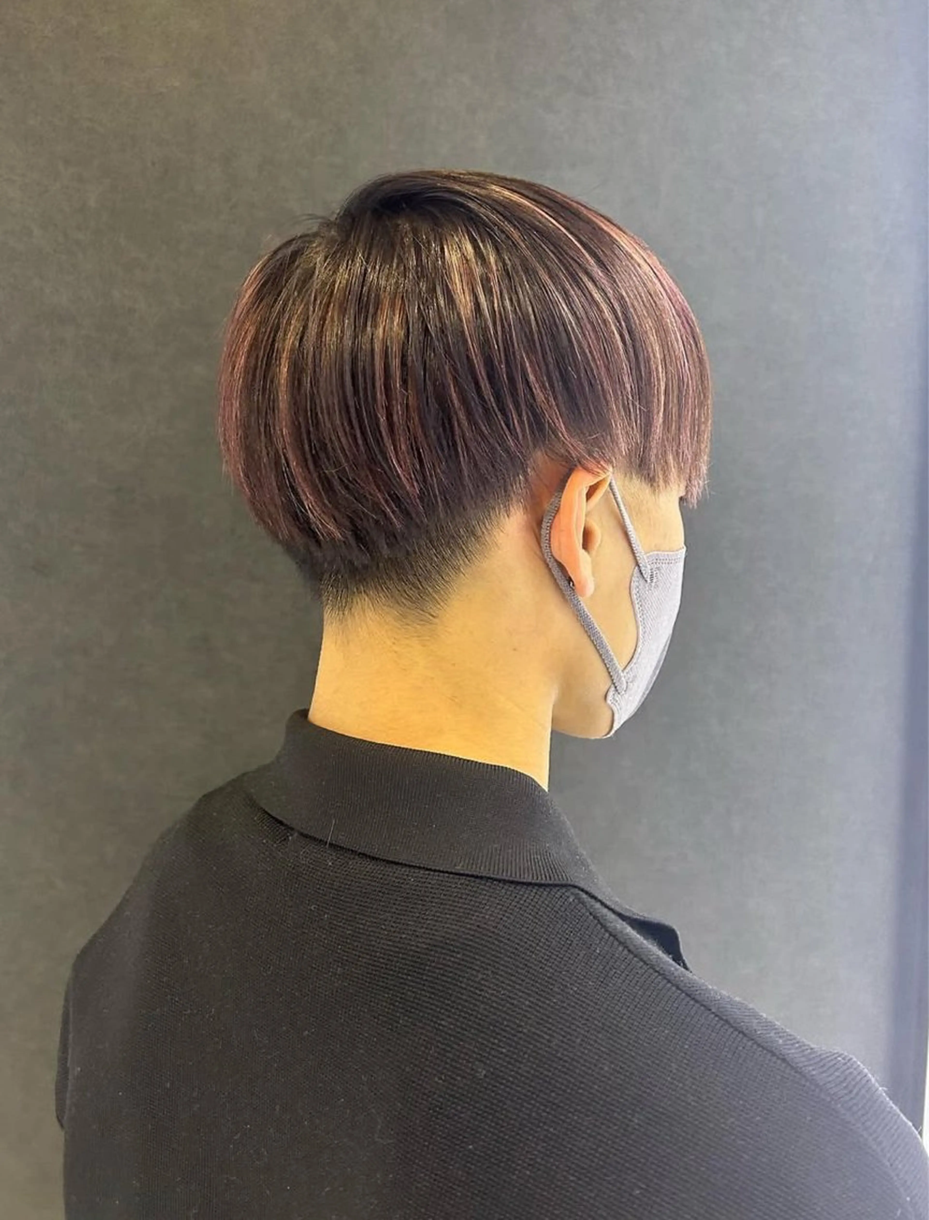 ミディアム カラー ハイライトカラー ハイライト 【明大前フェード/ メンズパーマ/岳】のヘアスタイル