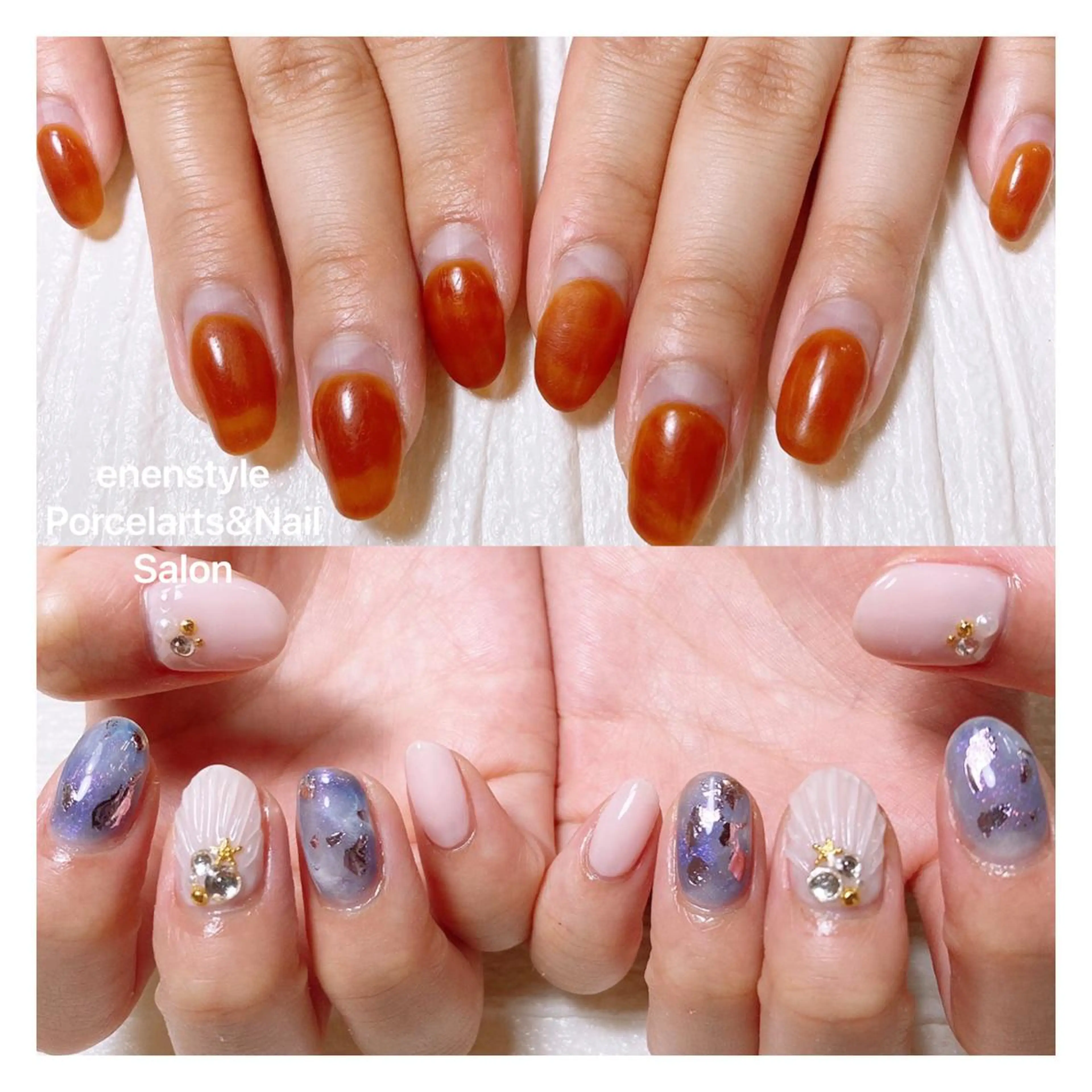 ミディアム ネイル ハンドネイル 👑enen style👑のネイルデザイン