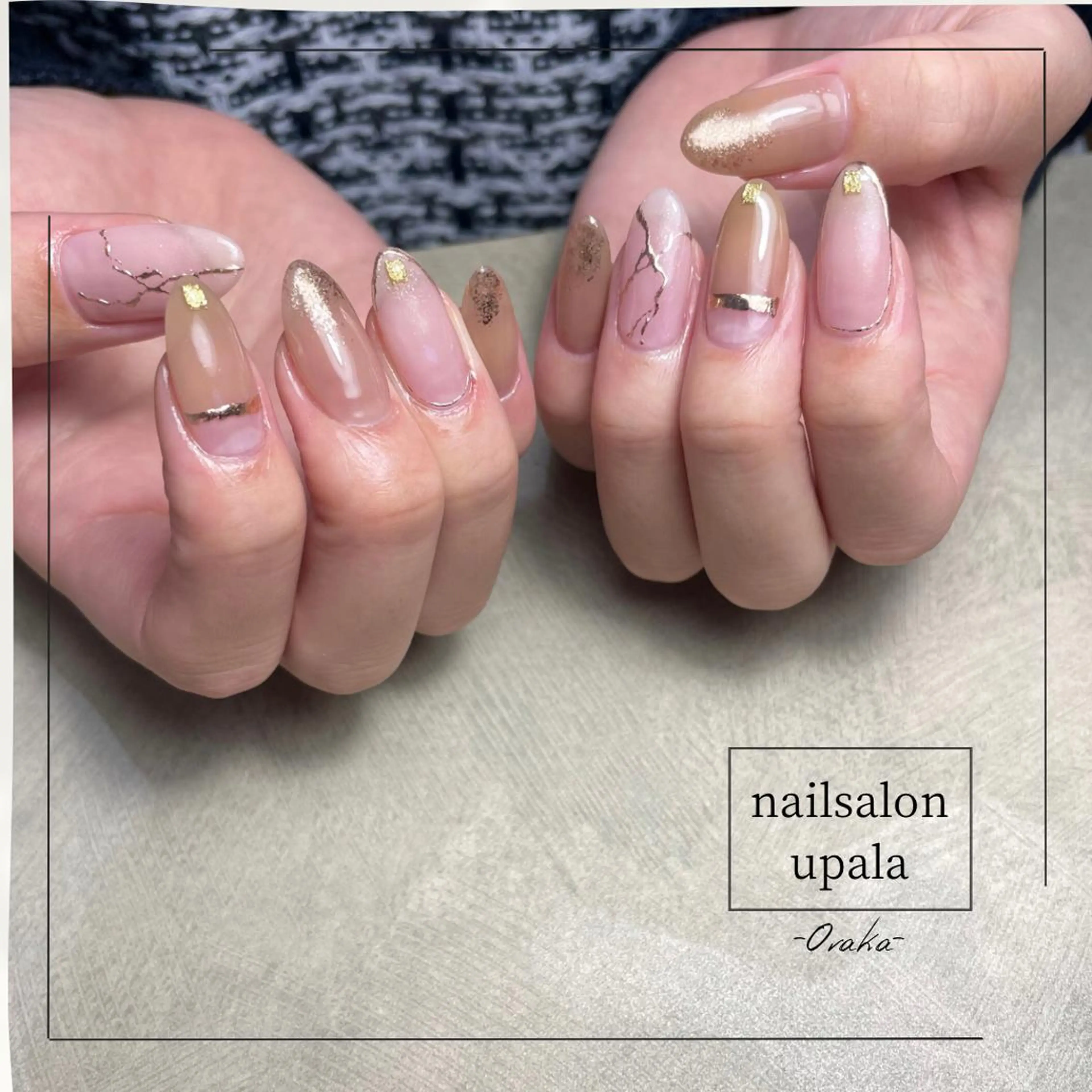 ネイル フレンチネイル ガラスフレンチ 卒業式 ニュアンスネイル ピンク ハンドネイル upala Mayukoのネイルデザイン