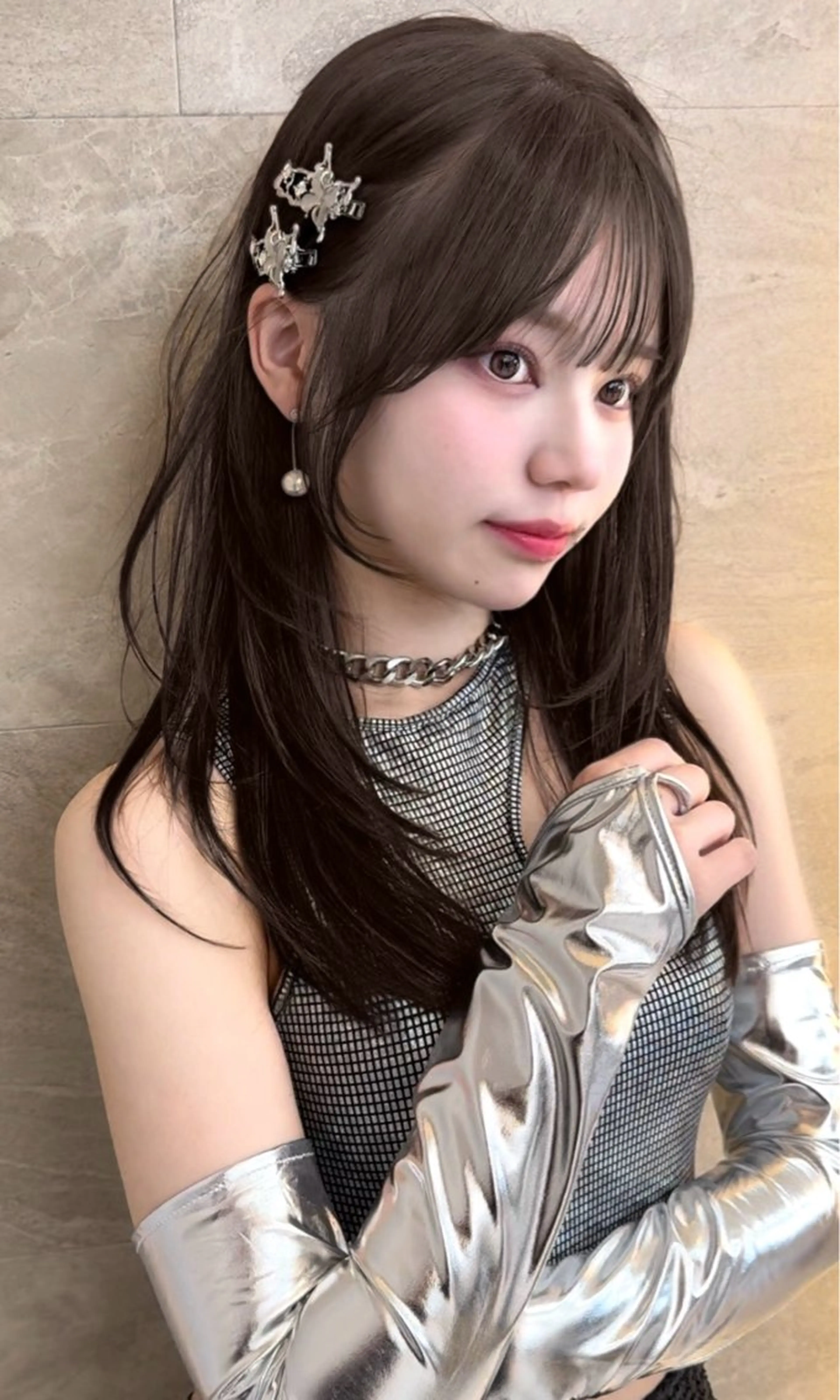 ミディアム カット 縮毛矯正 トリートメント レイヤー/韓国❣️ 髪質改善/e_kiのヘアスタイル