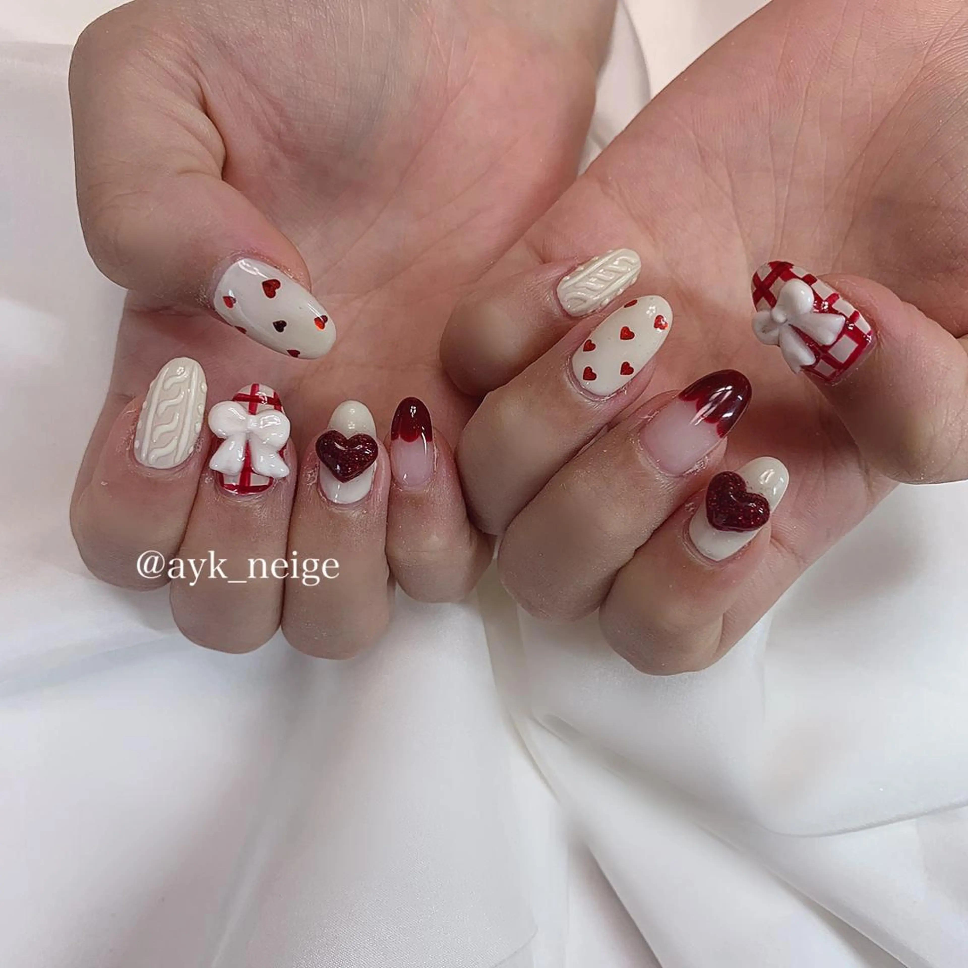 ネイル オーロラネイル フットネイル キラキラネイル 韓国ネイル ツイードネイル n'eige nail所属・大谷 綾香のネイルデザイン