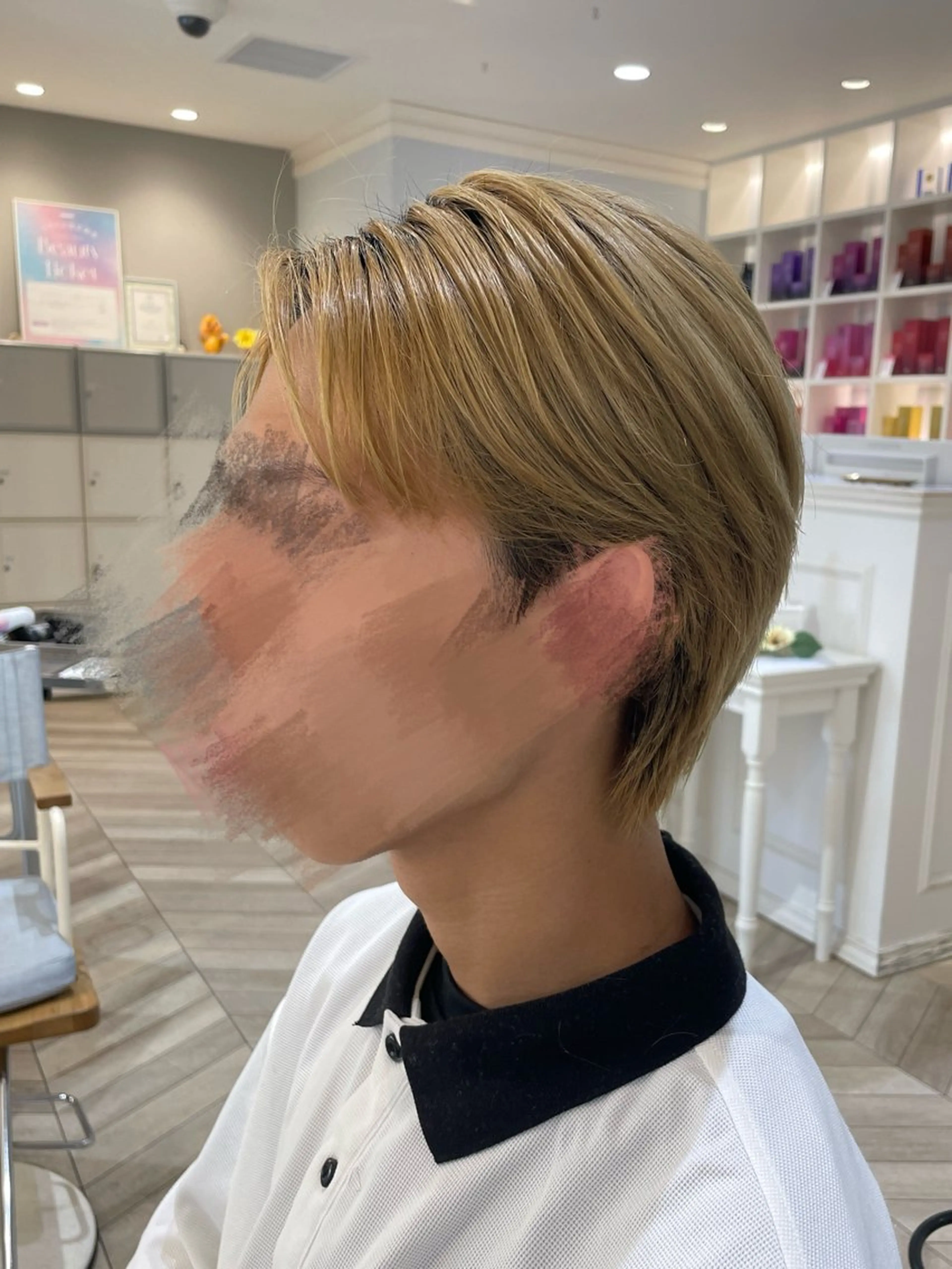 ショート カラー メンズ センターパート 刈り上げ レディースモデル 募集中🌟Reinaのヘアスタイル