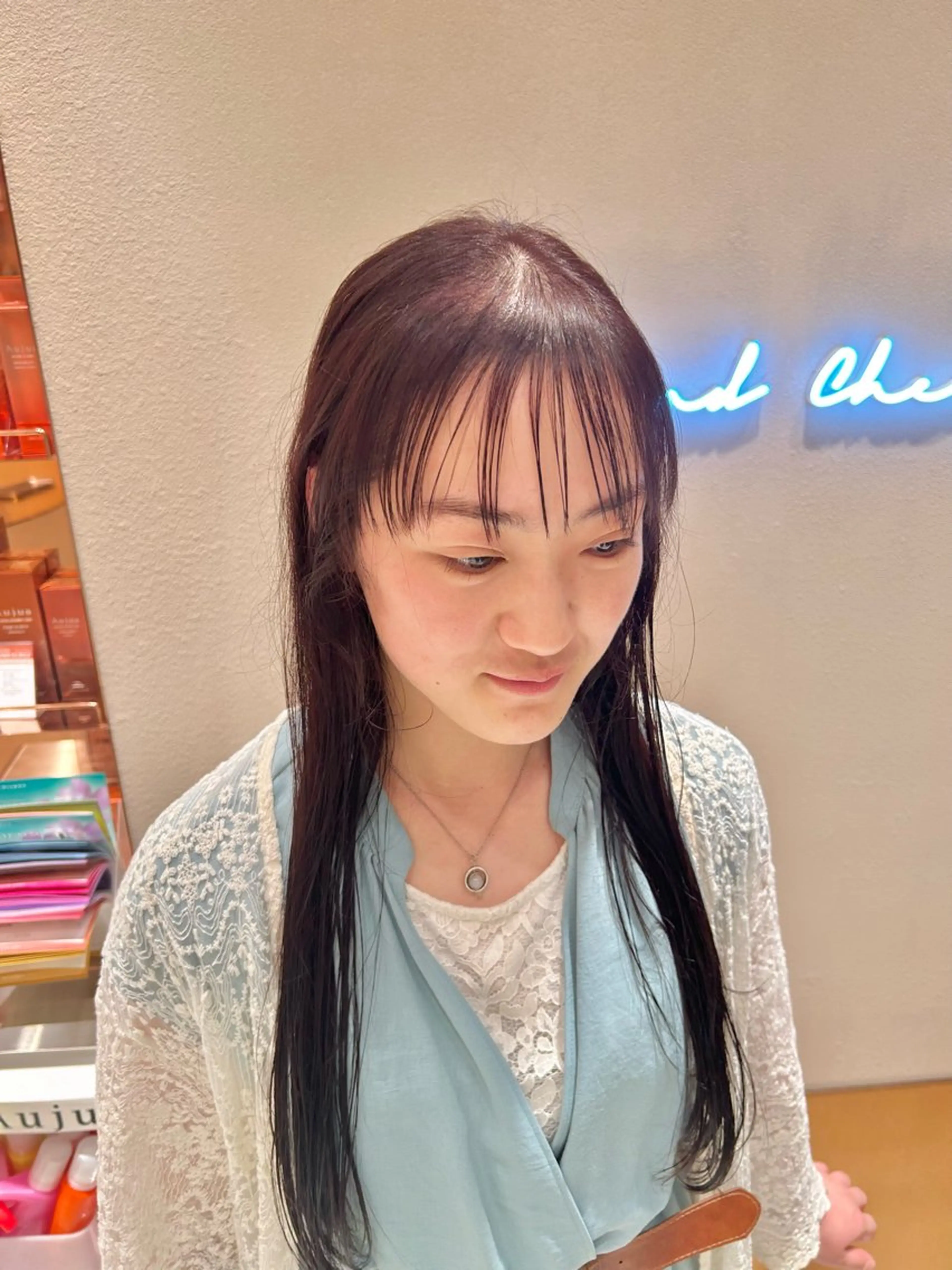 ロング カラー 暖色カラ-ෆ˚顔周り 🎀ོ白岩亜実🎀ོのヘアスタイル