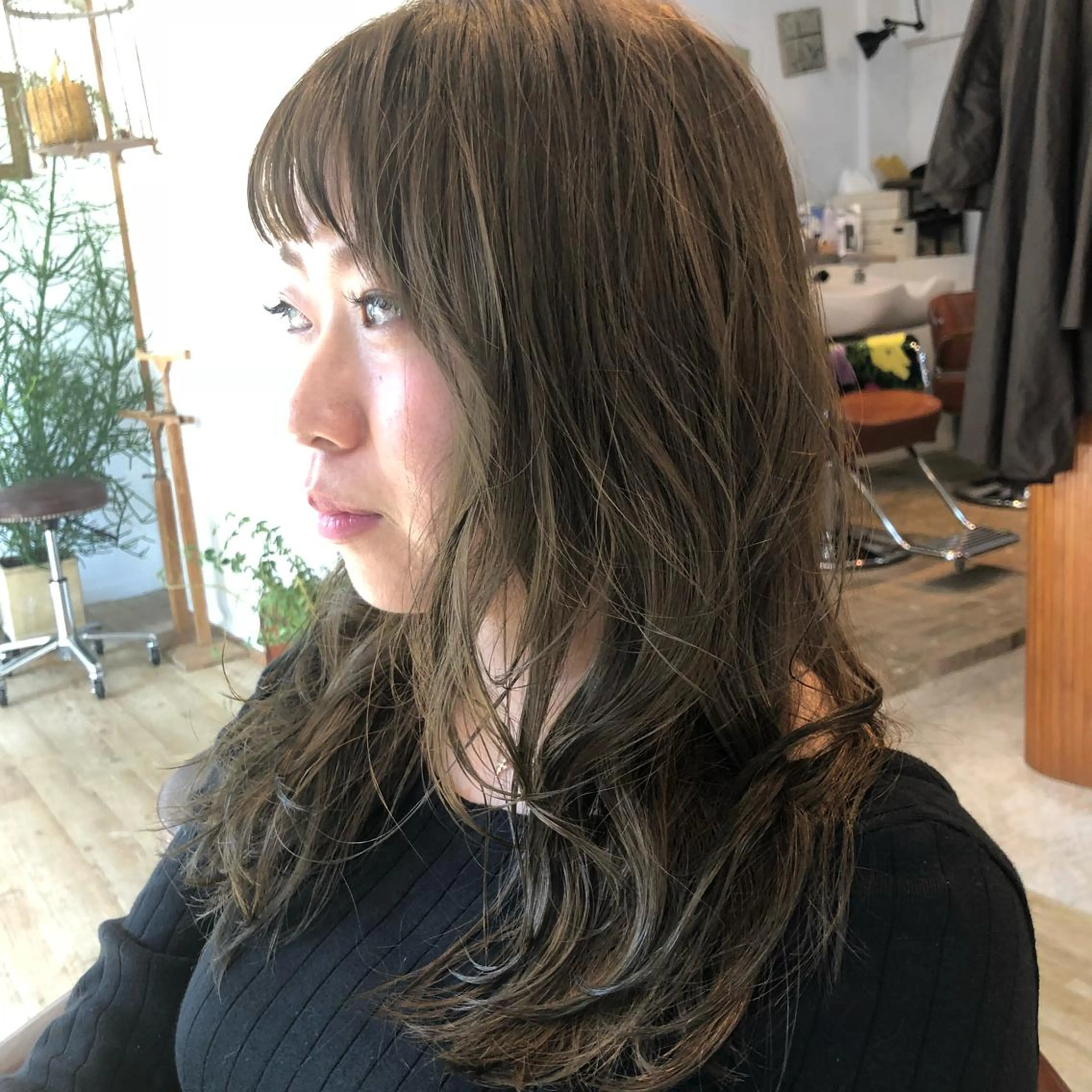 セミロング ヘアカラー トリートメント ヘッドスパ ヘアセット マキハラ ユウサイのヘアスタイル