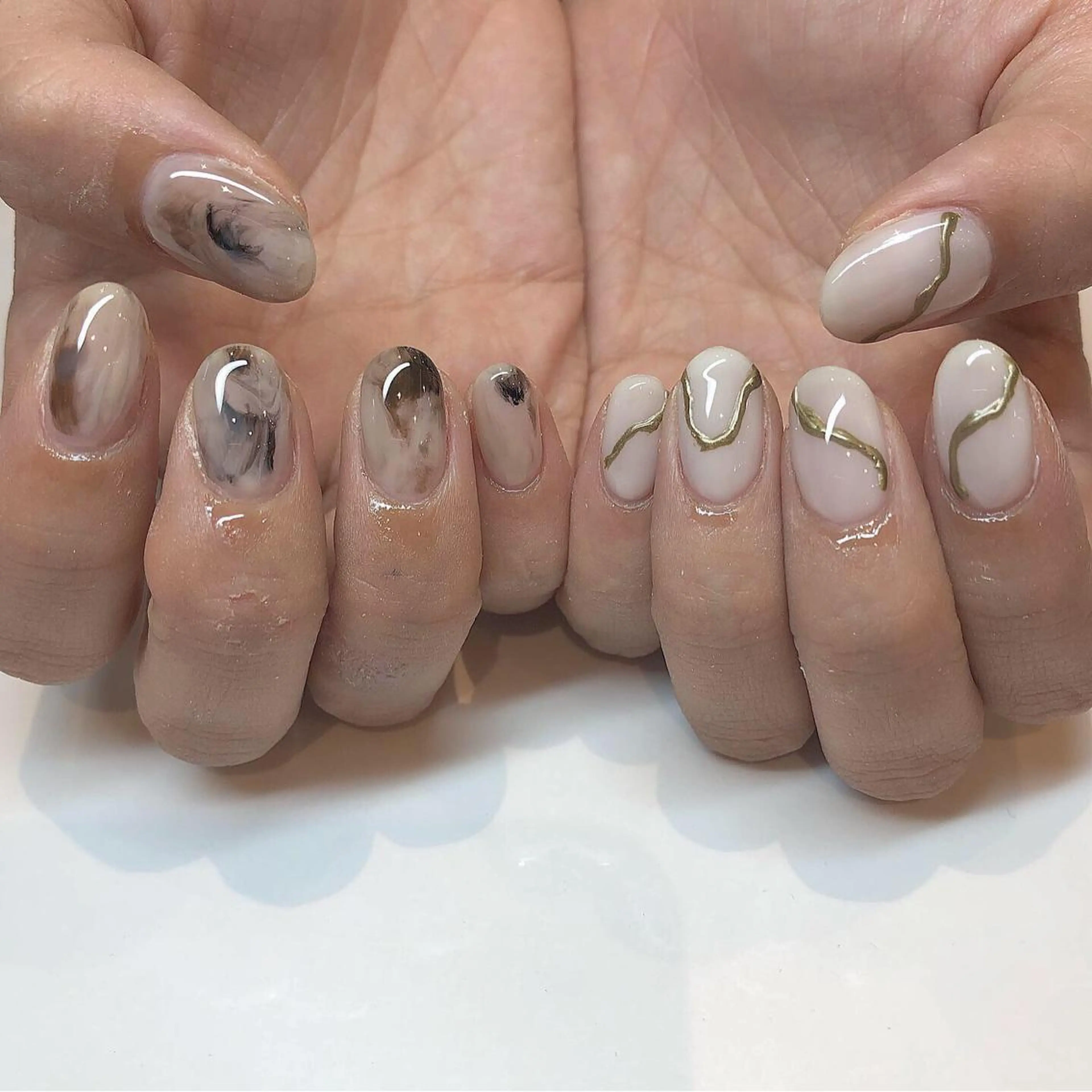 ネイル ニュアンスネイル ハンドネイル 鶴田୨ৎmaison de NALIのネイルデザイン