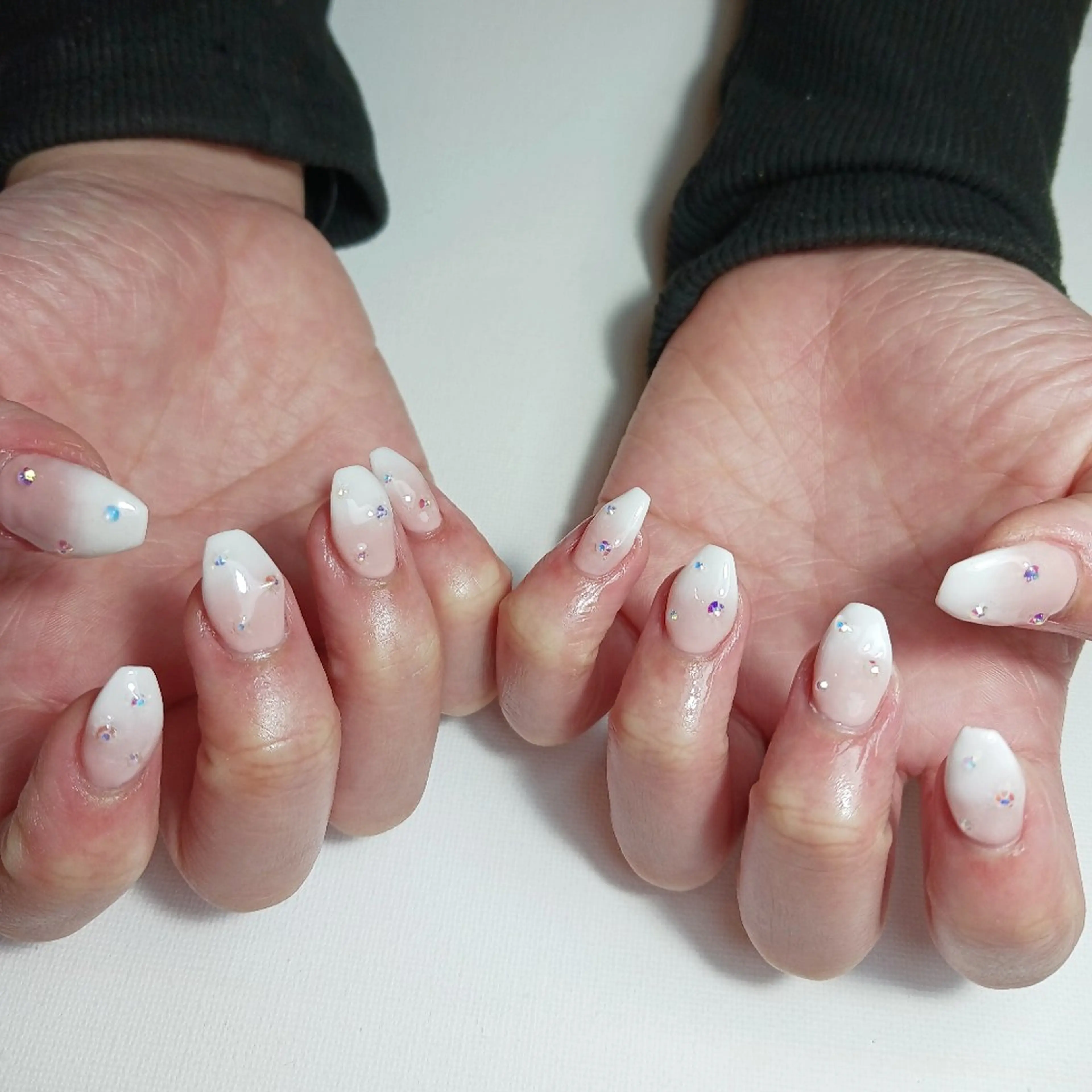 ネイル ジェルネイル グラデーション 持ち込み ショートネイル ハンドネイル owlnail /持込みデザイン専門のネイルデザイン