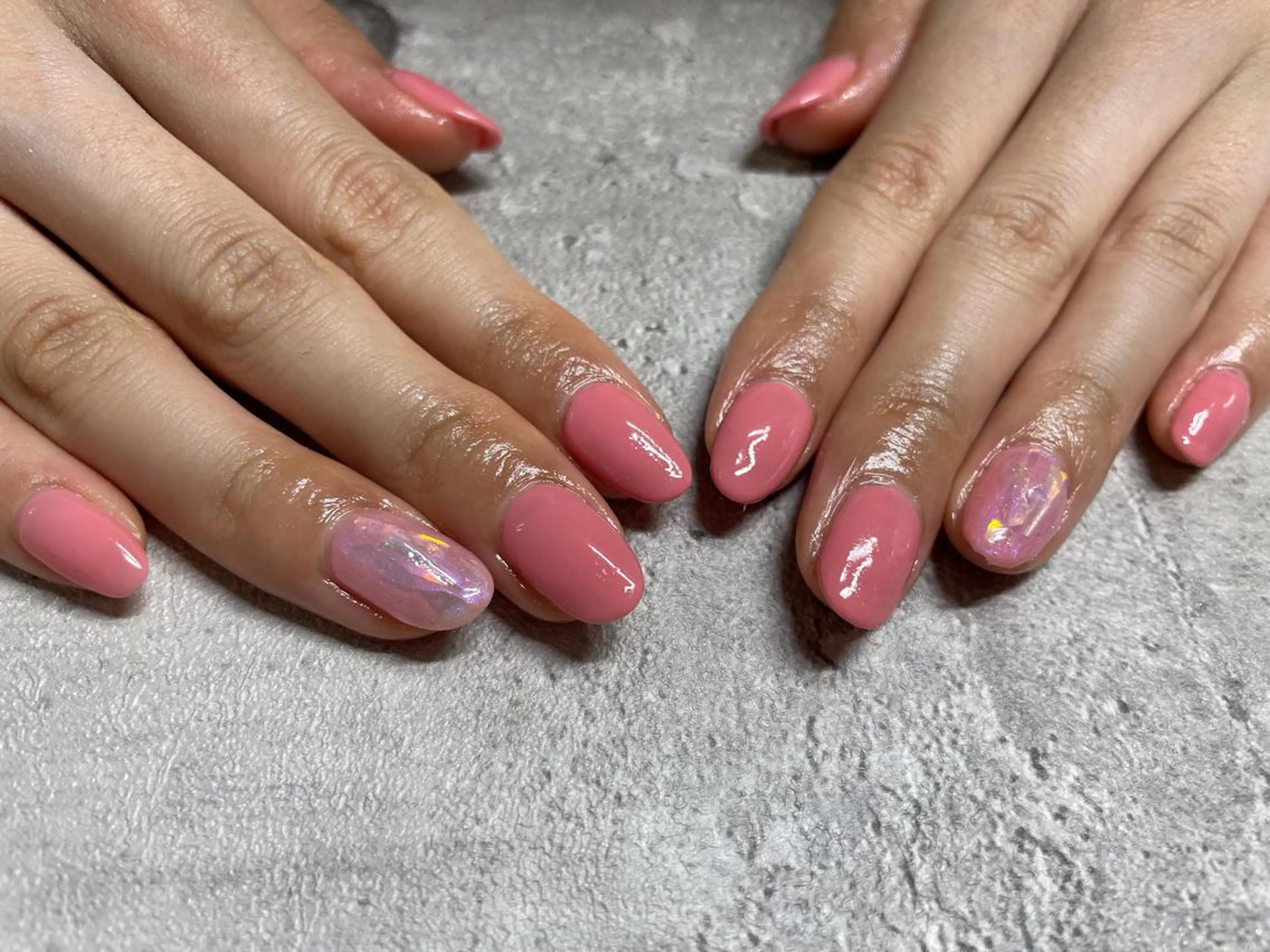 ネイル ピンク 春ネイル ハンドネイル Mogu nail 二子玉川のネイルデザイン