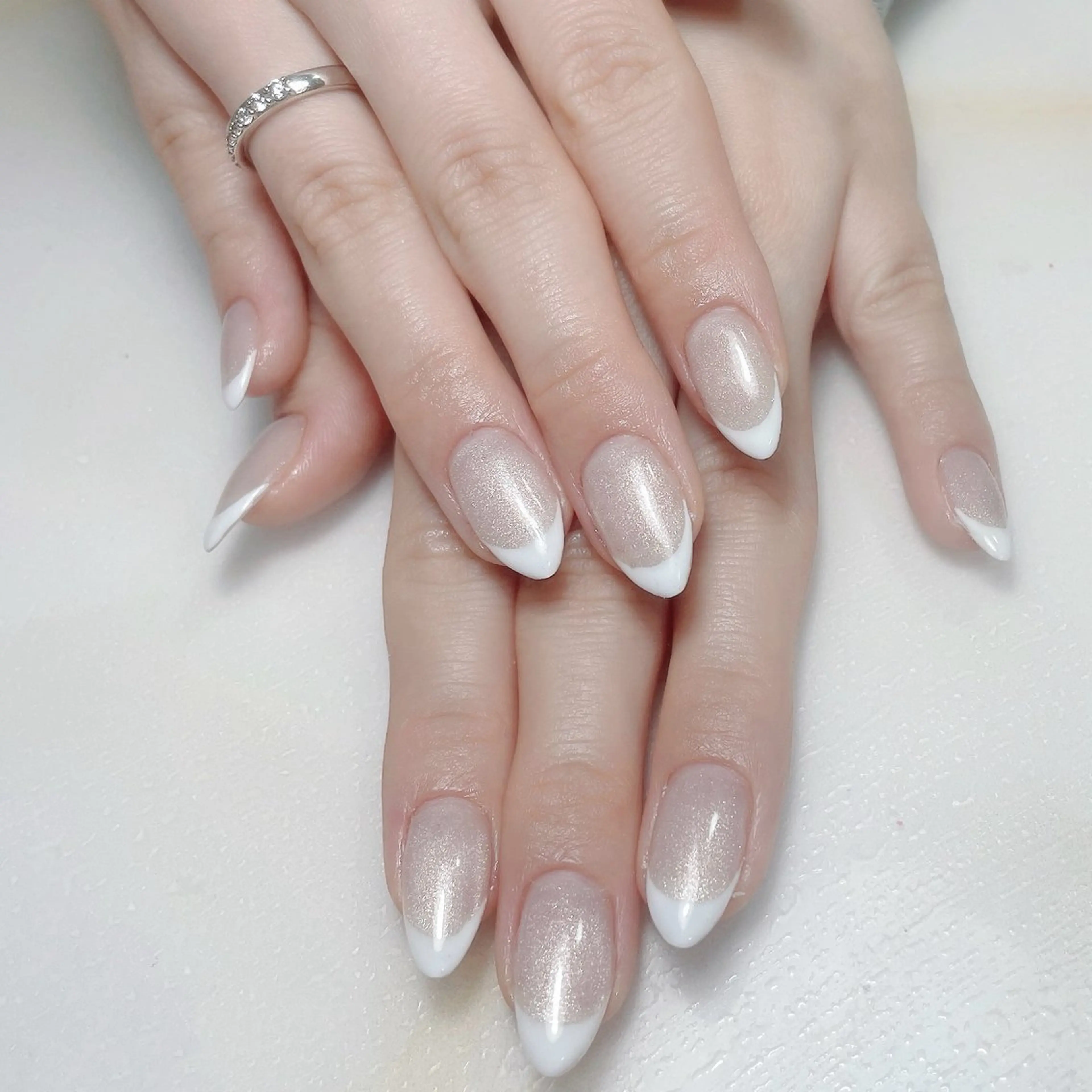 ネイル アートネイル フレンチネイル ジェルネイル グラデーション 韓国ネイル ハンドネイル 久保田 マリコのネイルデザイン