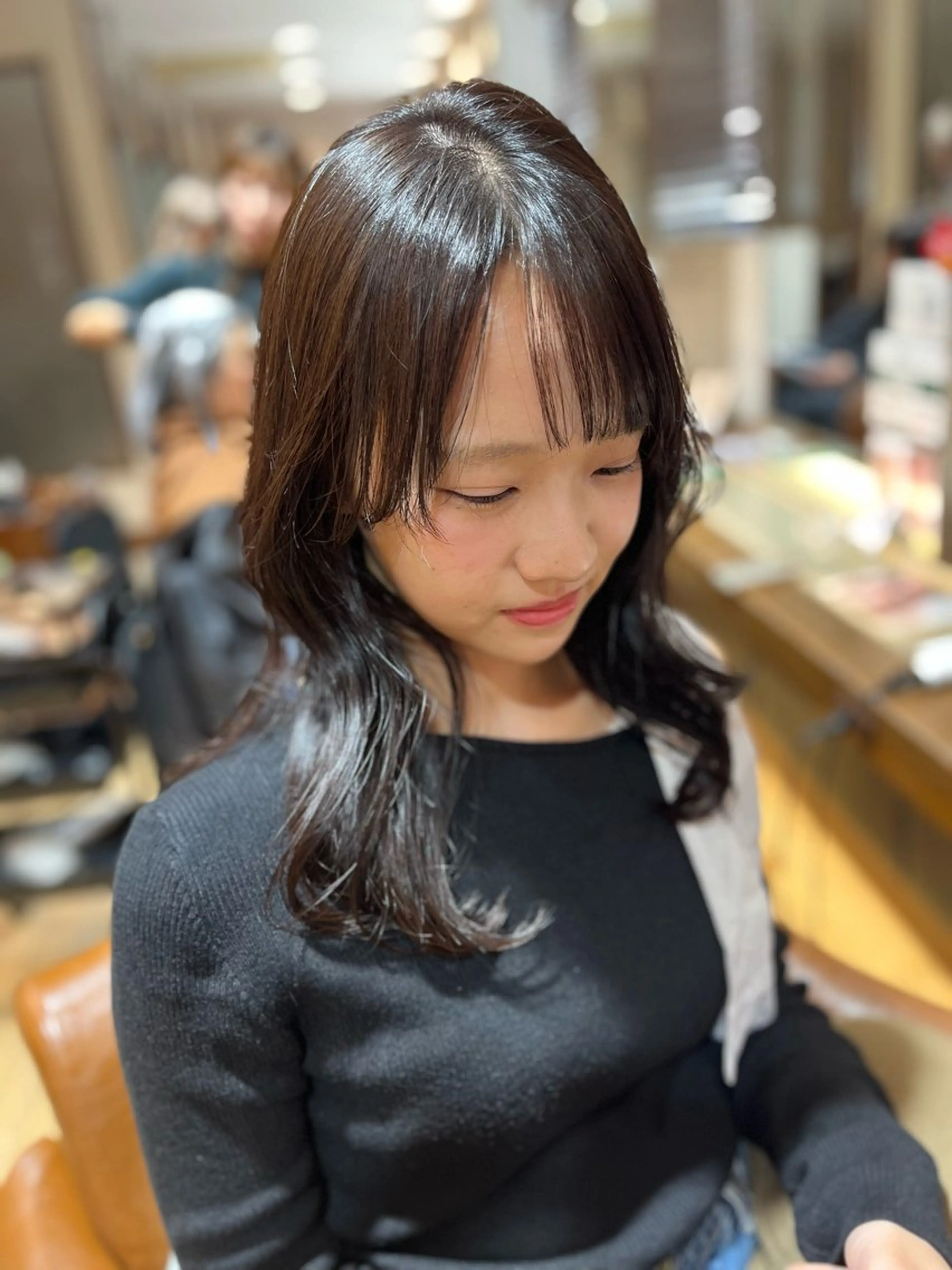 ロング カラー カット ヘアカラー トリートメント ミシェル /韓国ヘア🕊️のヘアスタイル