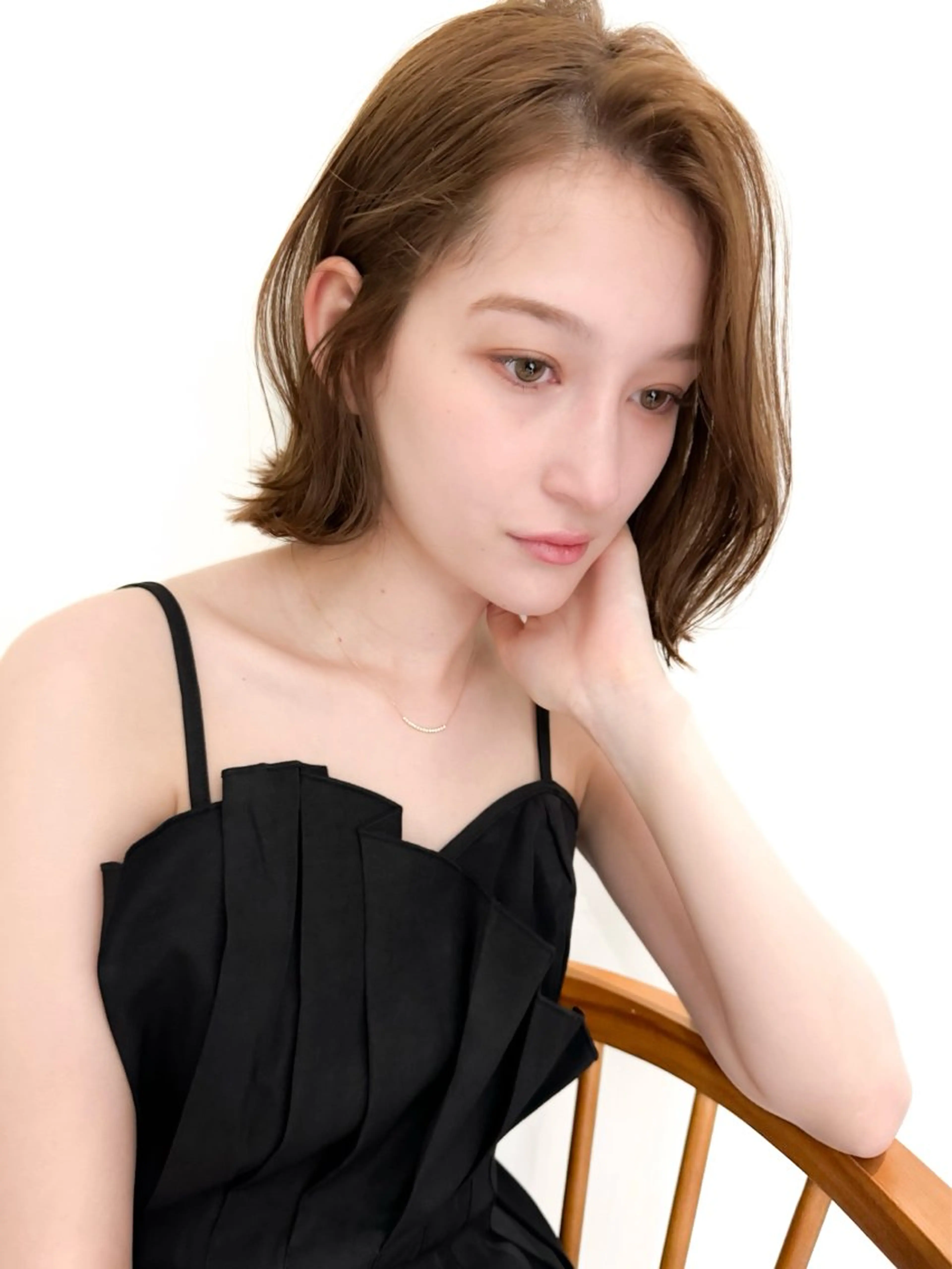 ショート カラー ブラウンカラー ボブ 小顔ボブ jilblanカホのヘアスタイル