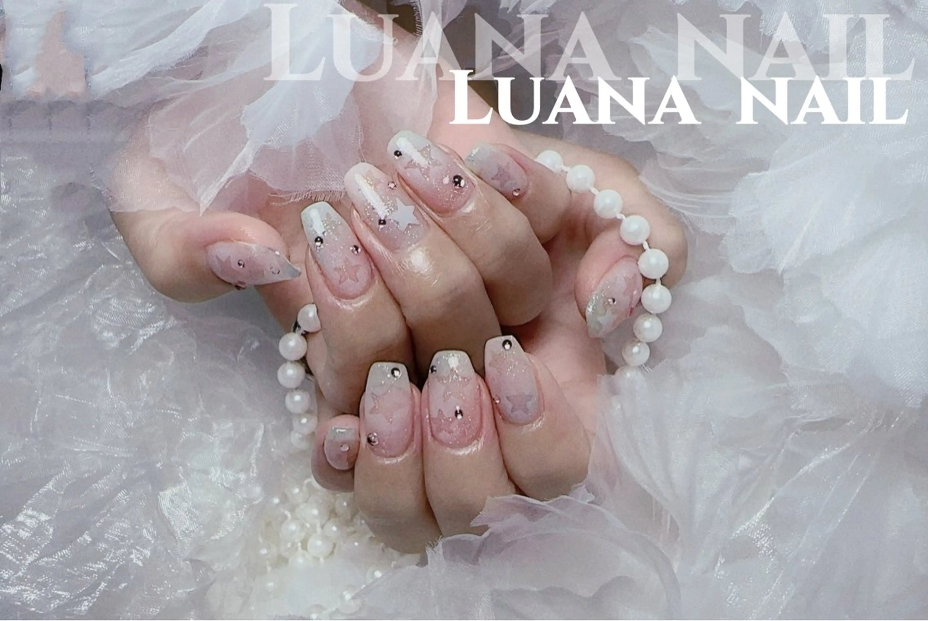ネイル フラッシュネイル フレンチネイル ジェルネイル 韓国ネイル マグネットネイル ハンドネイル ルアナネイルサロン所属・ルアナネイル サロンのネイルデザイン