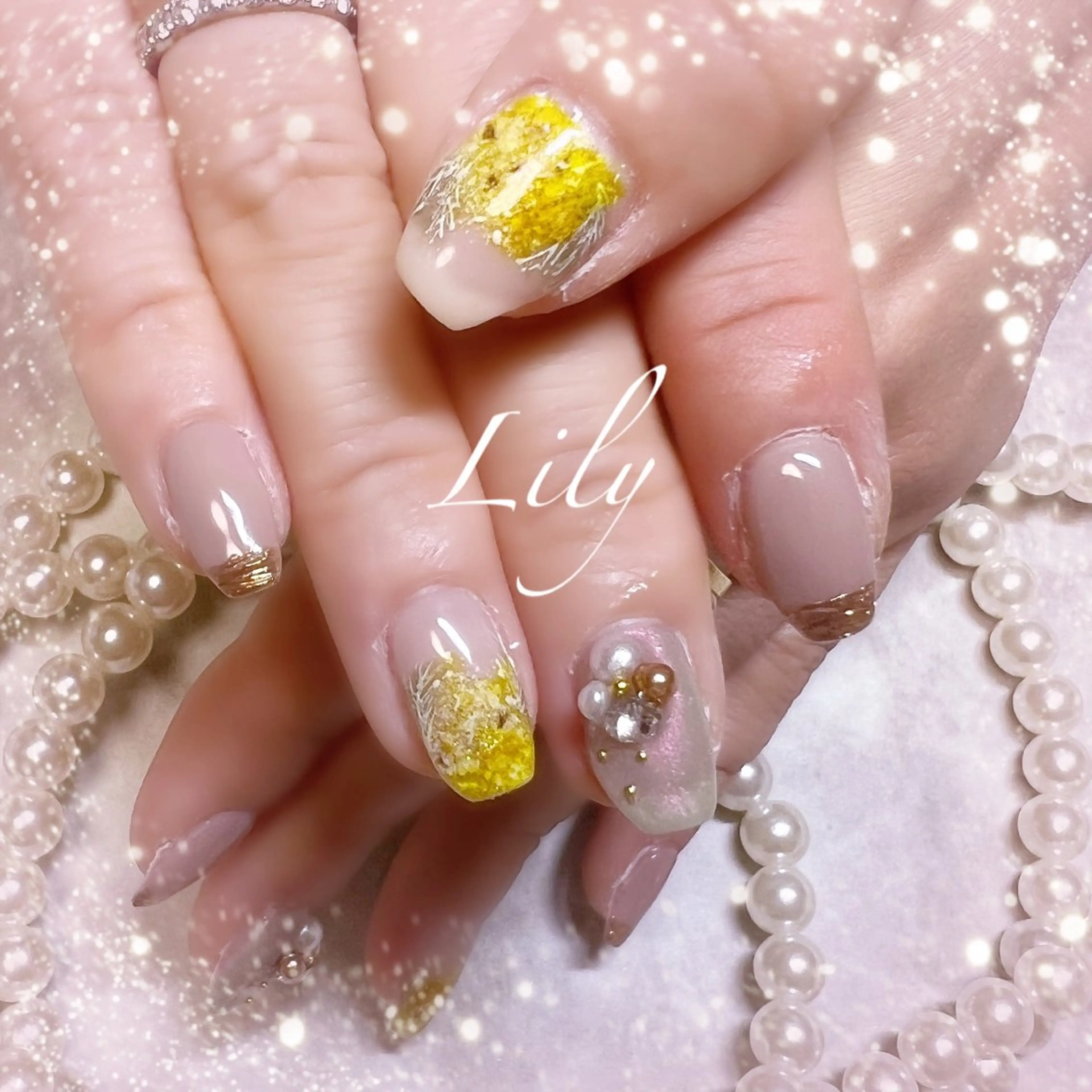 ネイル 桜ネイル ハンドネイル Nailsalon Lilyのネイルデザイン
